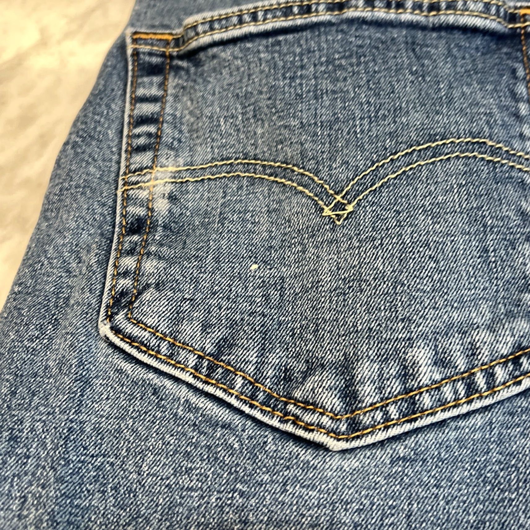 Levi's Levis 550 Relaxed Fit Jeans Mens 46x29 (44x28) Work Denim Construction Blue Size US 30 / EU 46 - 7 Thumbnail