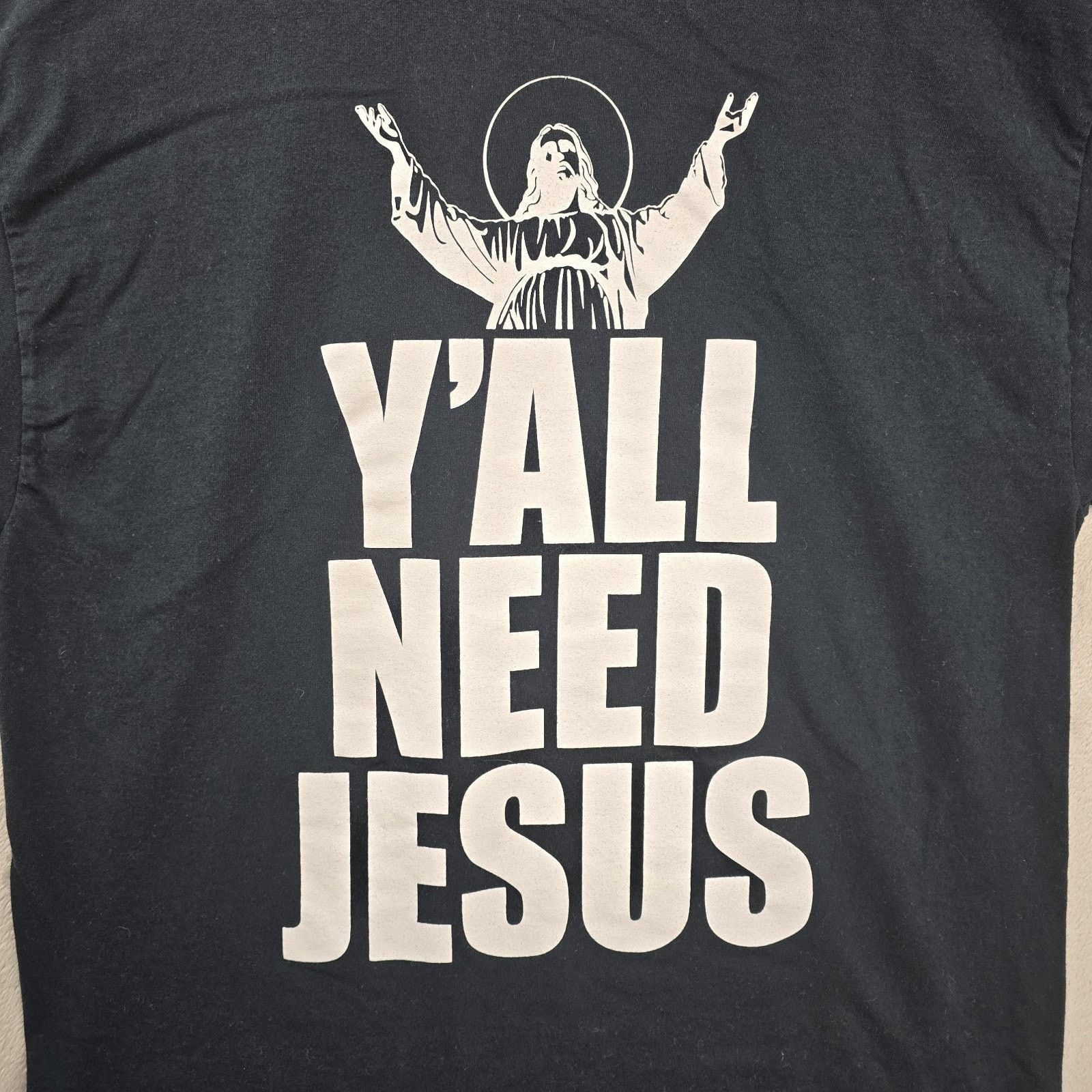 Other Spencer's Y'all Need Jesus Shirt Mens XL Black Graphic Funny Size US XL / EU 56 / 4 - 2 Thumbnail