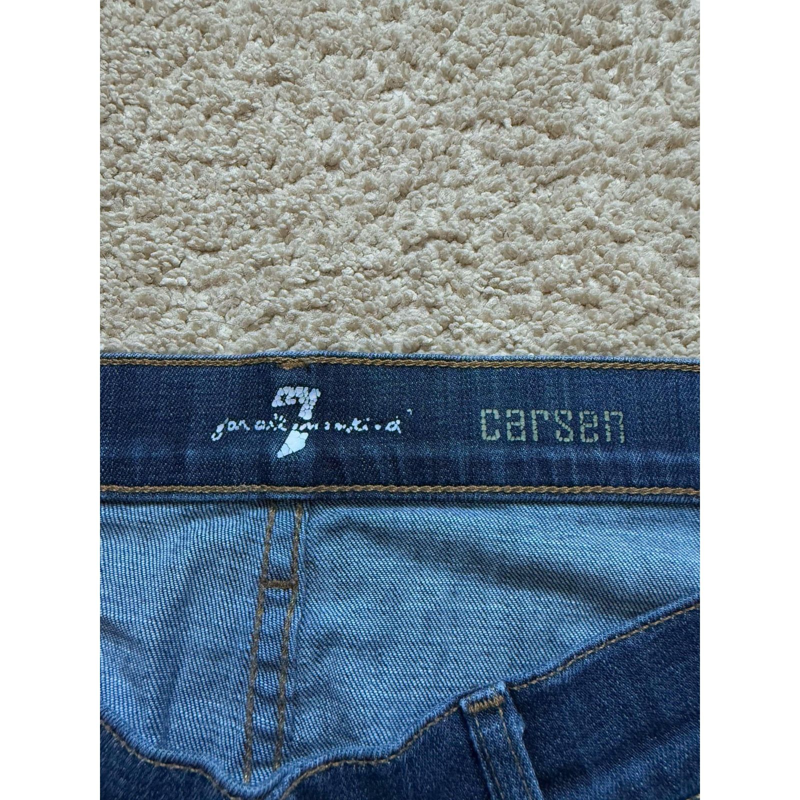 7 For All Mankind 7 for All Mankind Carsen Straight Performance Jeans Blue Size US 34 / EU 50 - 8 Thumbnail