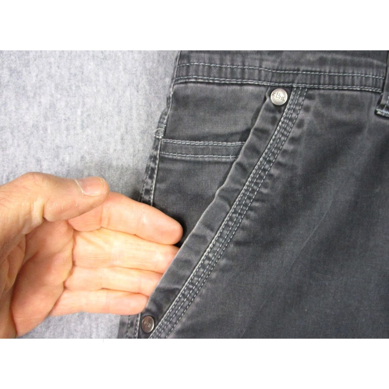 Vintage Kuhl Slackr Pants Mens 40x32 Gray Chino Relaxed Fit Casual Workwear Outdoor Cotton Blend Canvas Straight Leg Pockets Mens Size US 40 / EU 56 - 5 Thumbnail
