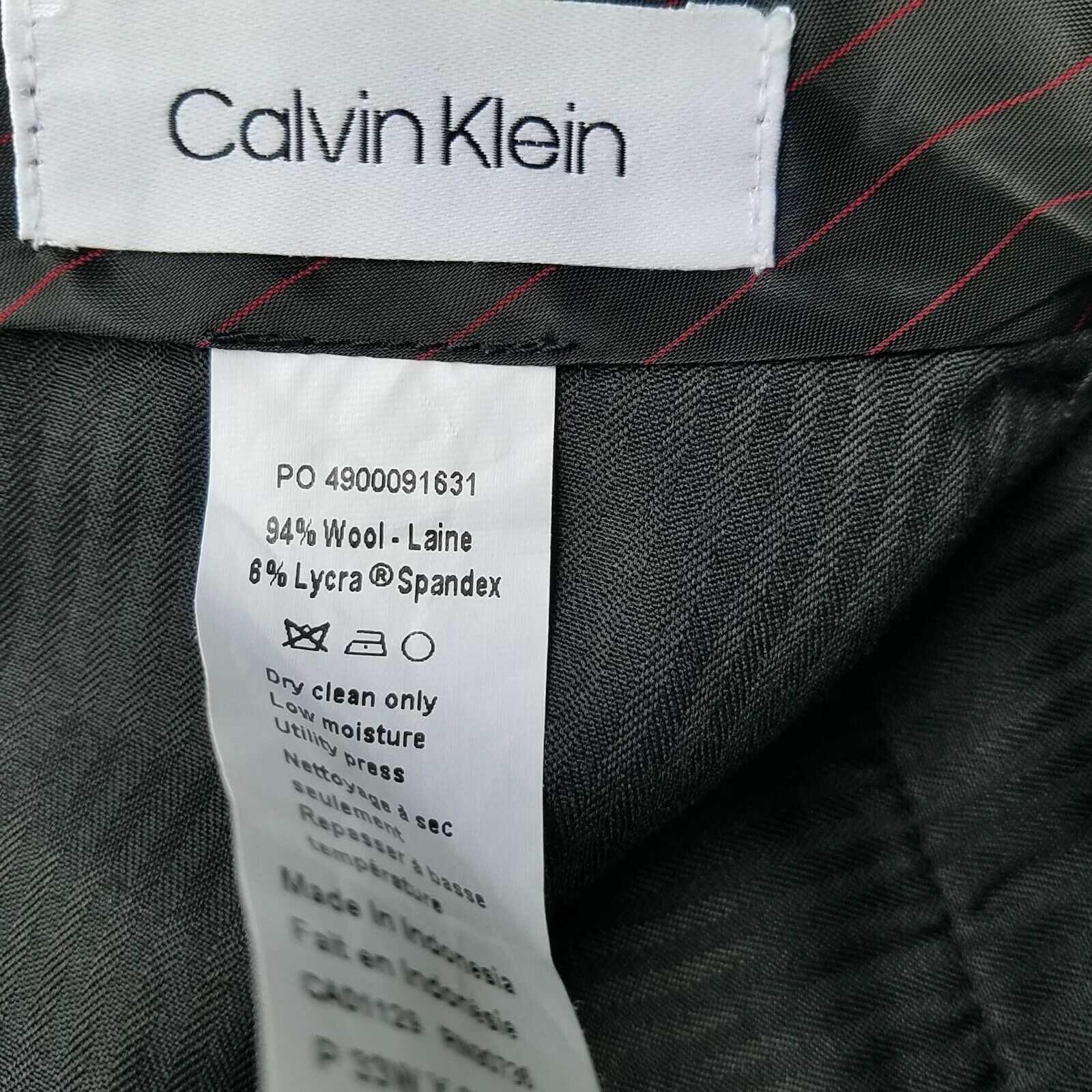 Calvin Klein Men's Calvin Klein Wool/Spandex Pants. 33/30 Size US 33 - 6 Thumbnail
