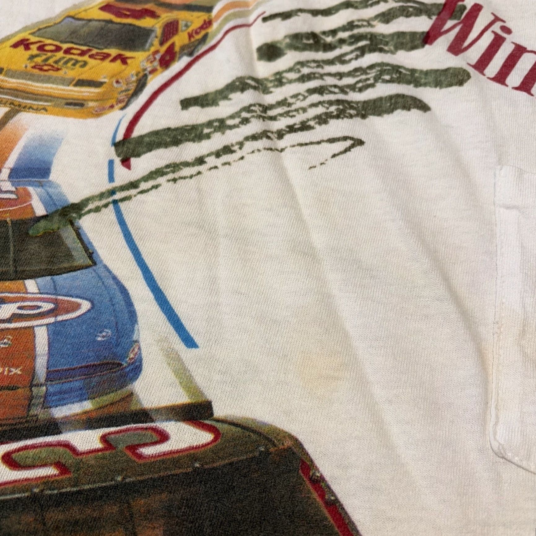 Vintage VINTAGE Winston NASCAR Front Pocket White Racing T-Shirt XL Men 90s Size US XL / EU 56 / 4 - 6 Thumbnail