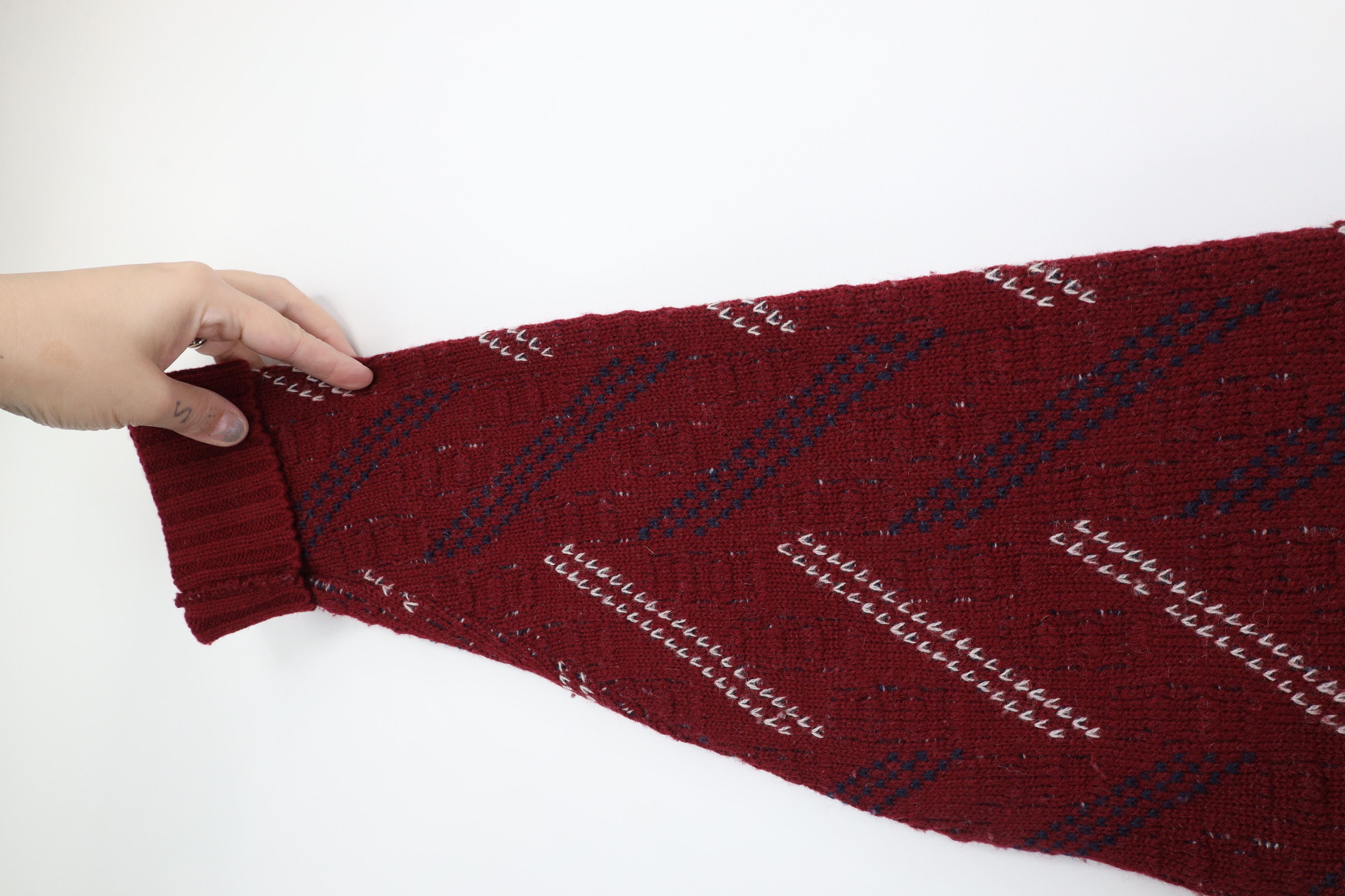 Vintage Vintage 90s Coogi Style Geometric Thick Knit Sweater USA Size US L / EU 52-54 / 3 - 5 Thumbnail