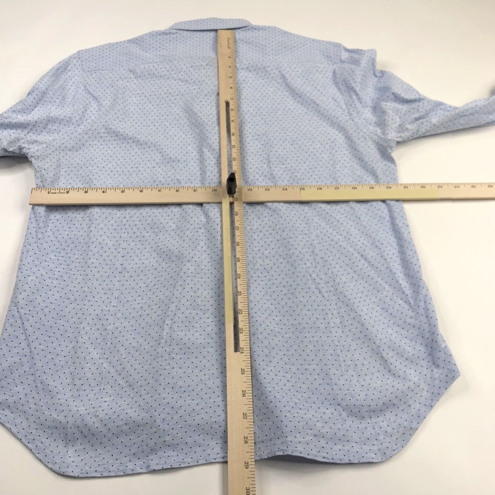 Vintage WRK STANDARD FIT Lg Mens Button Front Long Sleeve Cotton Polka Dot Casual Shirt Size US L / EU 52-54 / 3 - 6 Thumbnail