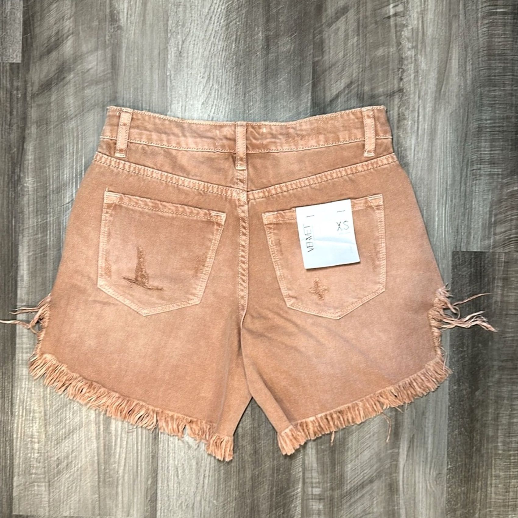 Vintage Vervet I Made You Look High Rise Frayed Distressed Denim Shorts XS Pink Women's Shorts XS Mauve Pink 90s? Size 26" / US 2 / IT 38 - 2 Thumbnail