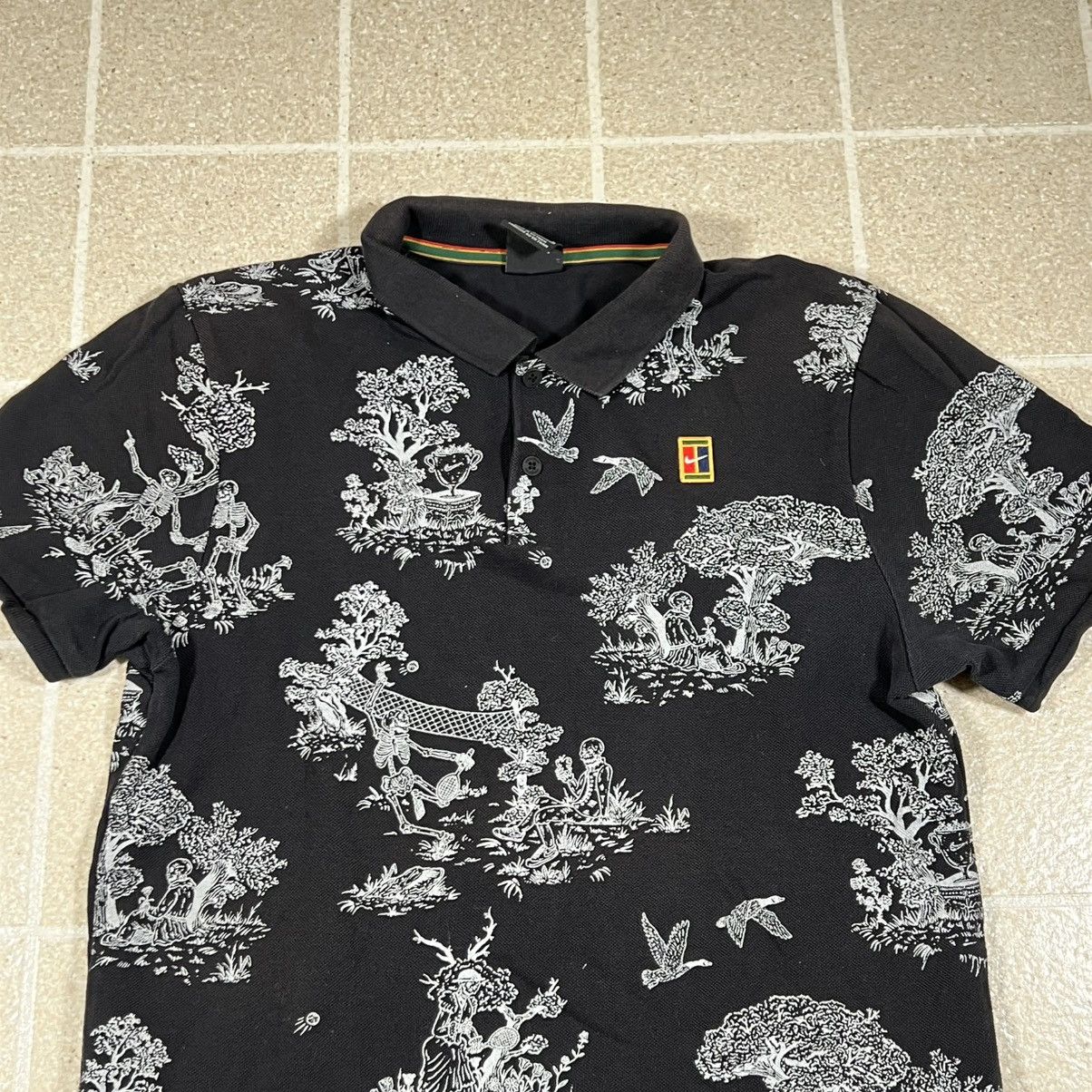 Nike Nike x Andre Agassi Polo Shirt Black Tennis Challenge Court Size US M / EU 48-50 / 2 - 2 Thumbnail