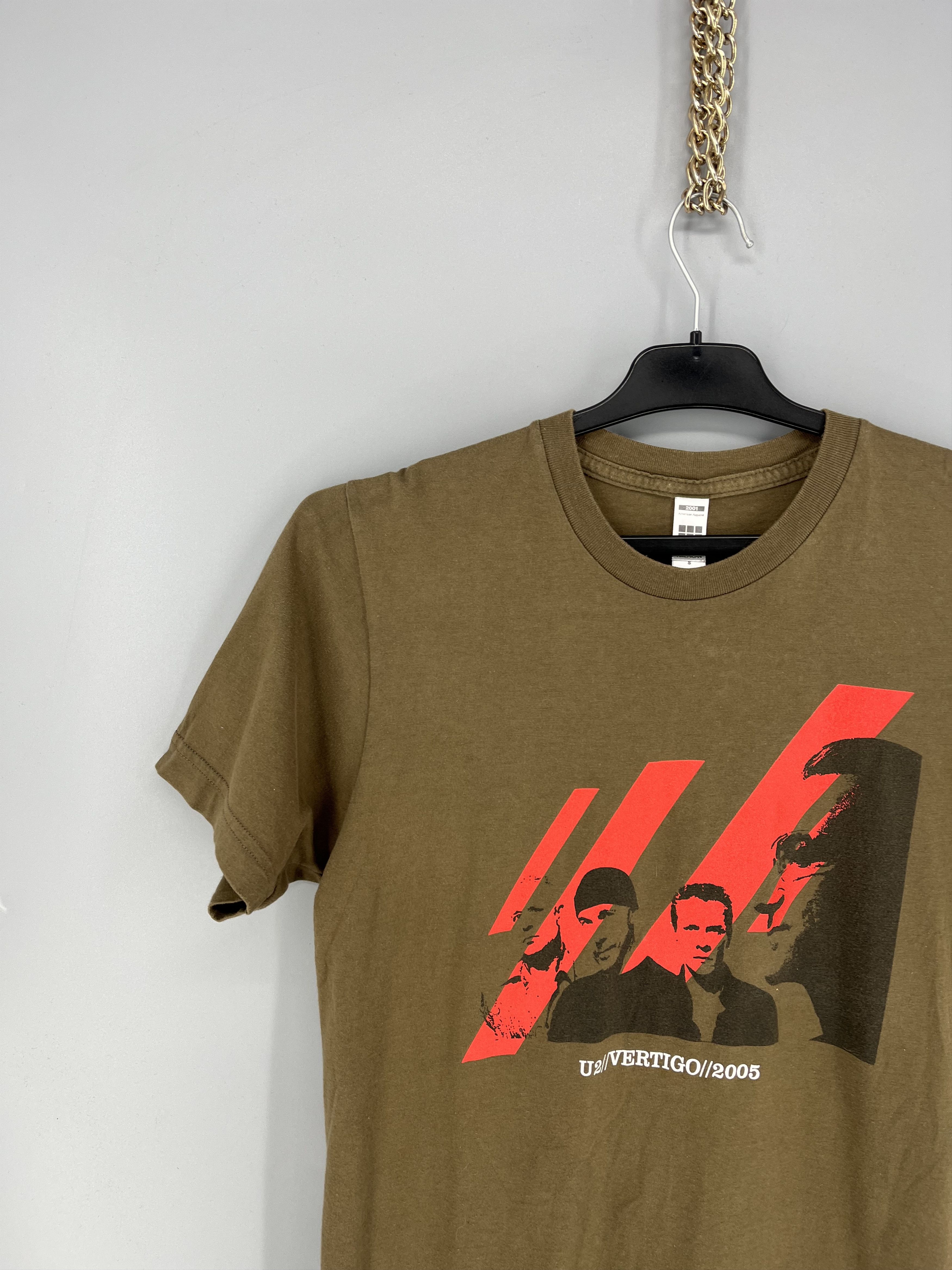 Vintage U2 Vertigo Tour 2005 Concert Band Size S T-shirt Green Retro Size US S / EU 44-46 / 1 - 4 Thumbnail