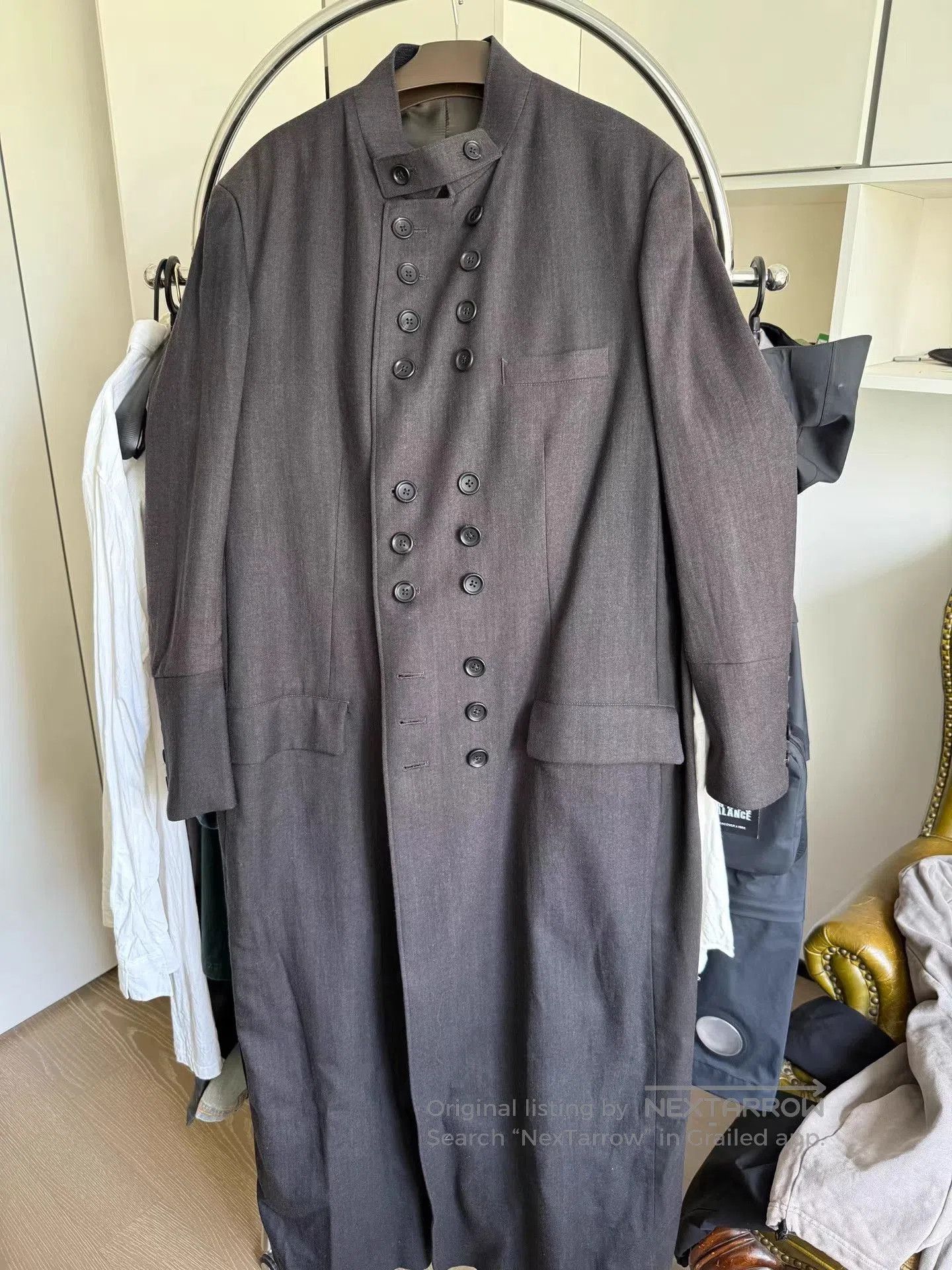 Yohji Yamamoto Gray Long Button. Size US L / EU 52-54 / 3 - 1 Thumbnail