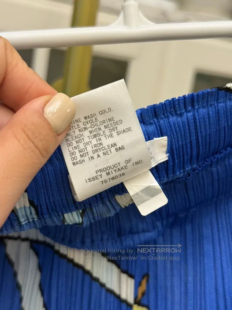 Issey Miyake Issey Miyake size:3 Blue Wave Straight - Leg Wide - Leg Pa Size 31" - 6 Thumbnail