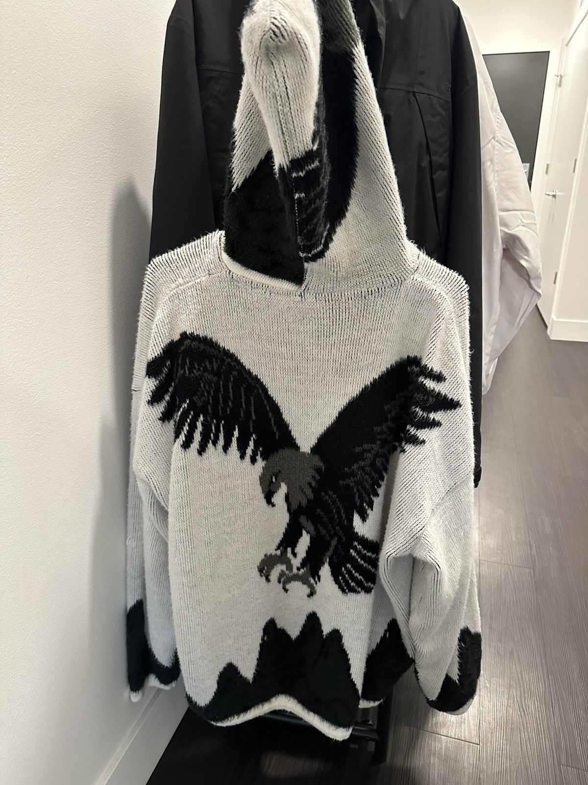 Vintage Vintage Ruminahui Wool Hooded Eagle Jacket Zip Up Size US XL / EU 56 / 4 - 4 Thumbnail