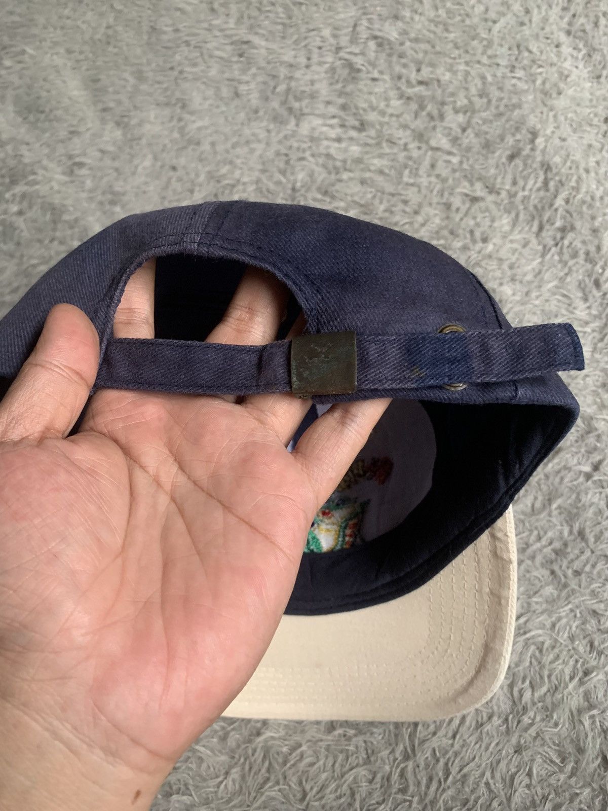 Vintage Vintage 90s No Problem Mon Jamaica Two Tone Hat Cap Size ONE SIZE - 5 Thumbnail