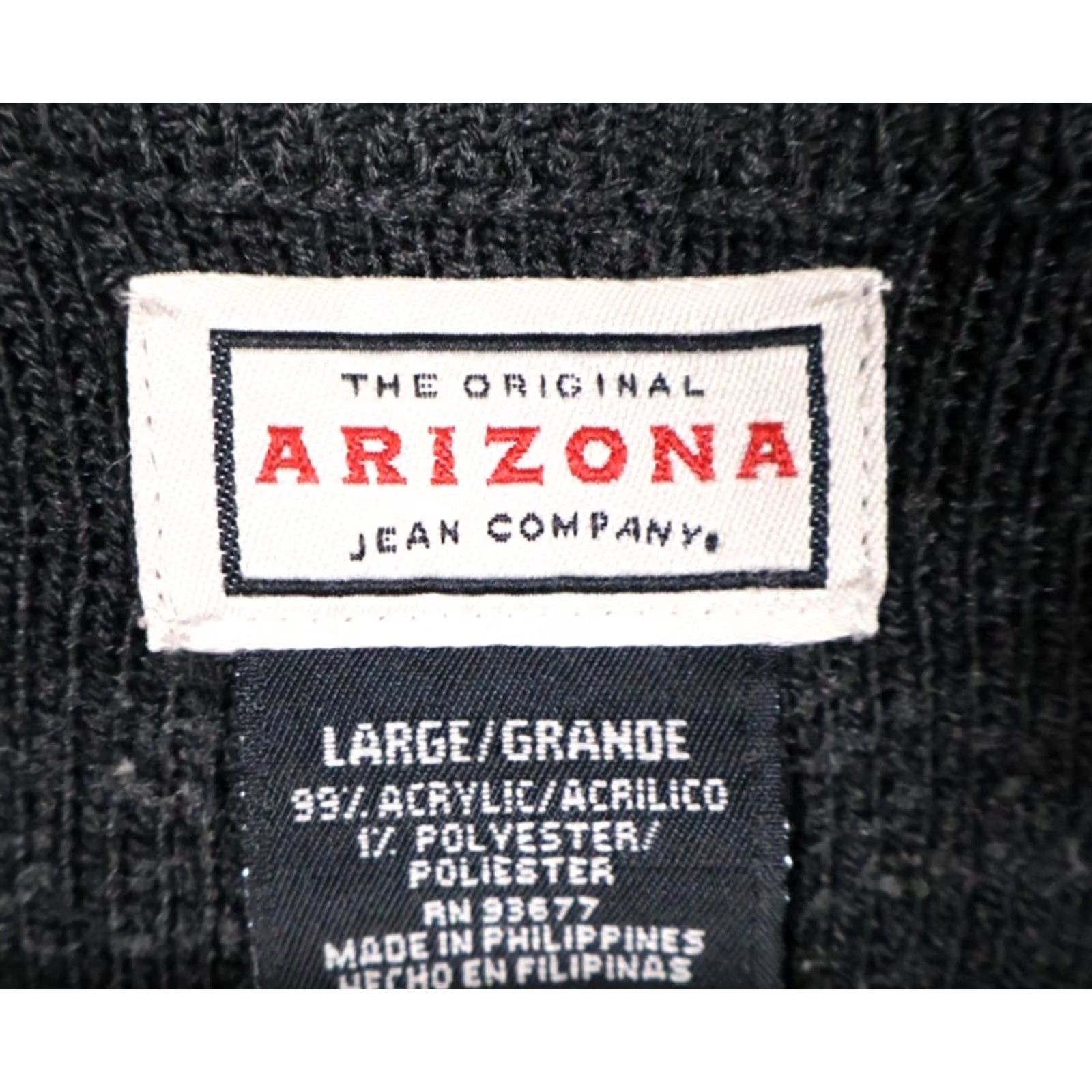 Vintage VINTAGE Arizona Men’s Large Dark Blue Gray Striped Sleeve Pattern Crewneck Sweater / Pullover / Hipster Preppy Punk Retro / 80s 90s Inspired Size US L / EU 52-54 / 3 - 3 Thumbnail