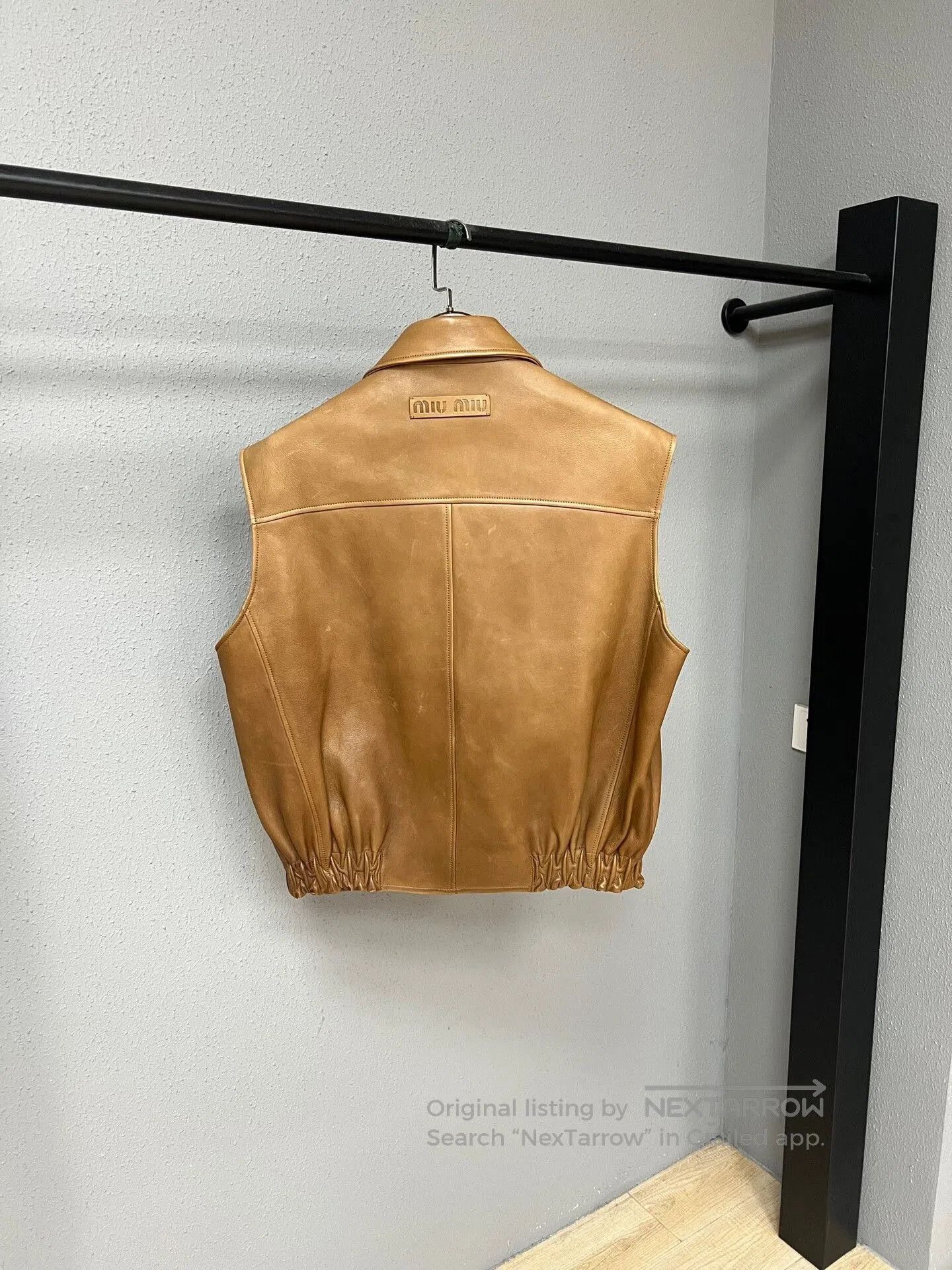 Miu Miu Miu Miu Brown Lambskin Logo Vest. Size M / US 6-8 / IT 42-44 - 2 Thumbnail
