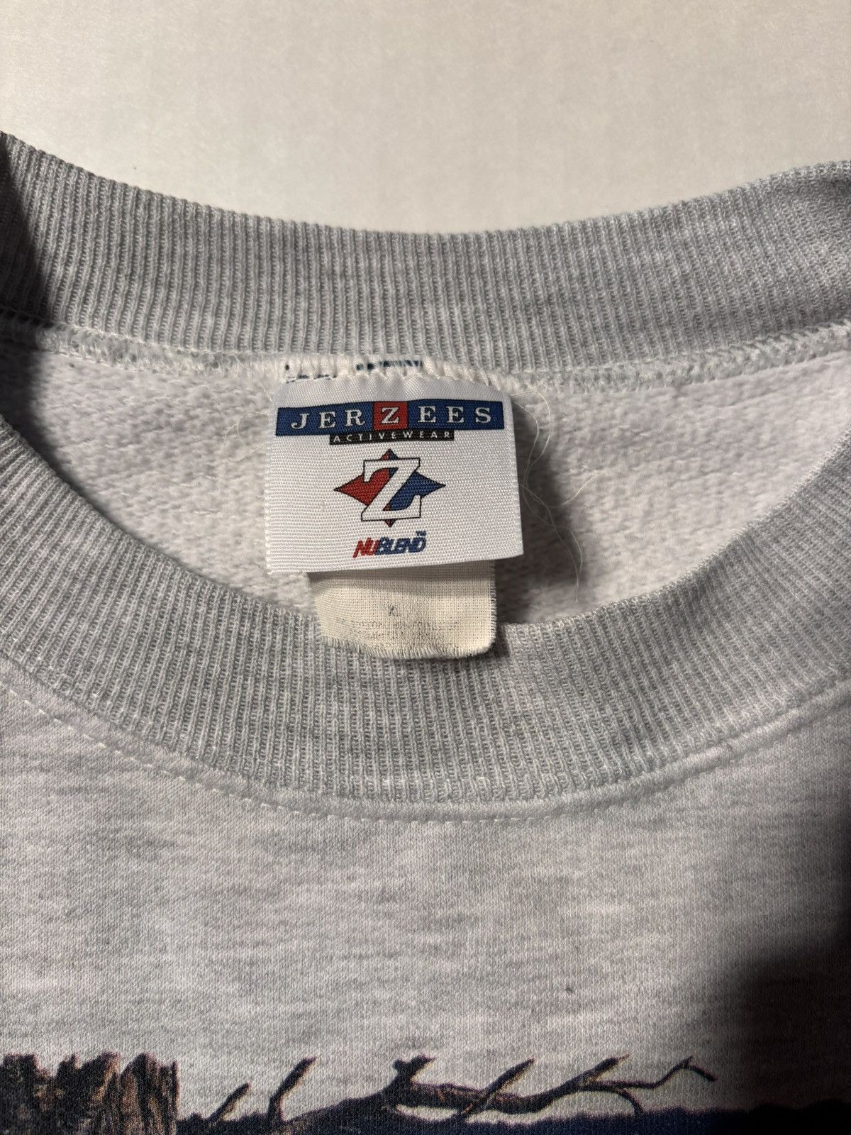 Jerzees Wolf Wild Life Nature Habitat 90s USA Crewneck Sweatshirt XL Size US XL / EU 56 / 4 - 3 Thumbnail