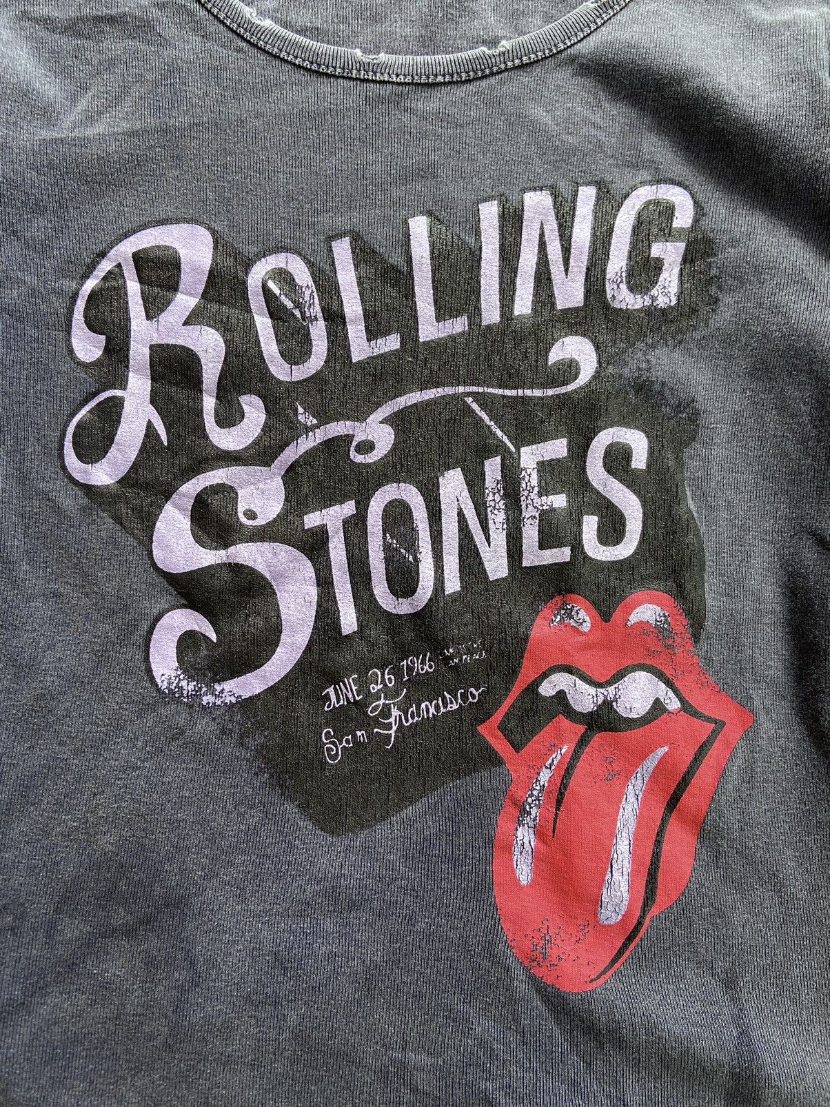 Band Tees × The Rolling Stones × Vintage ROLLING STONES ITS ONLY ROCK N ROLL DISTRESSED LONG SLEEVE Size US XS / EU 42 / 0 - 7 Thumbnail