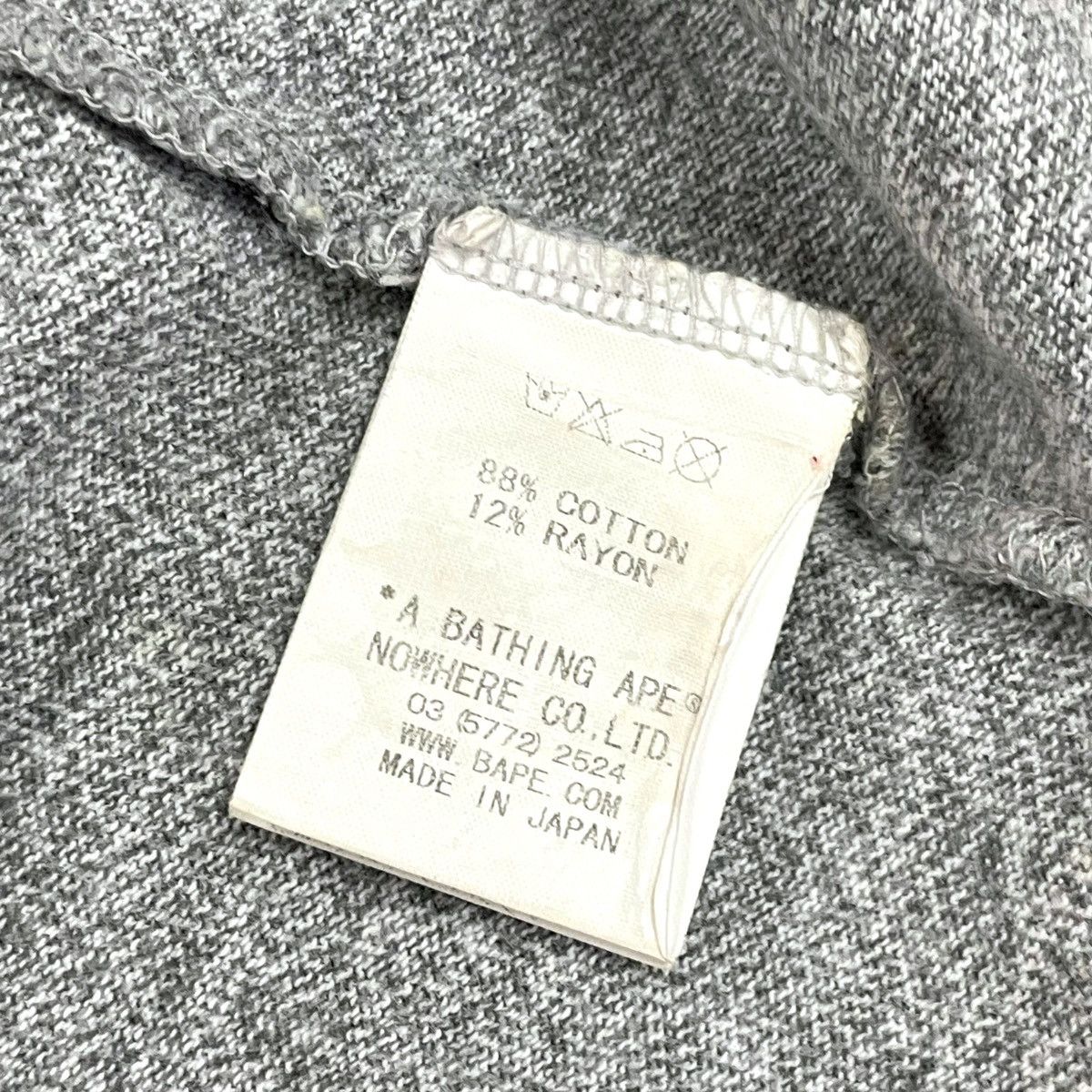 Bape Bape Grey Rayon Tee Size US M / EU 48-50 / 2 - 9 Thumbnail
