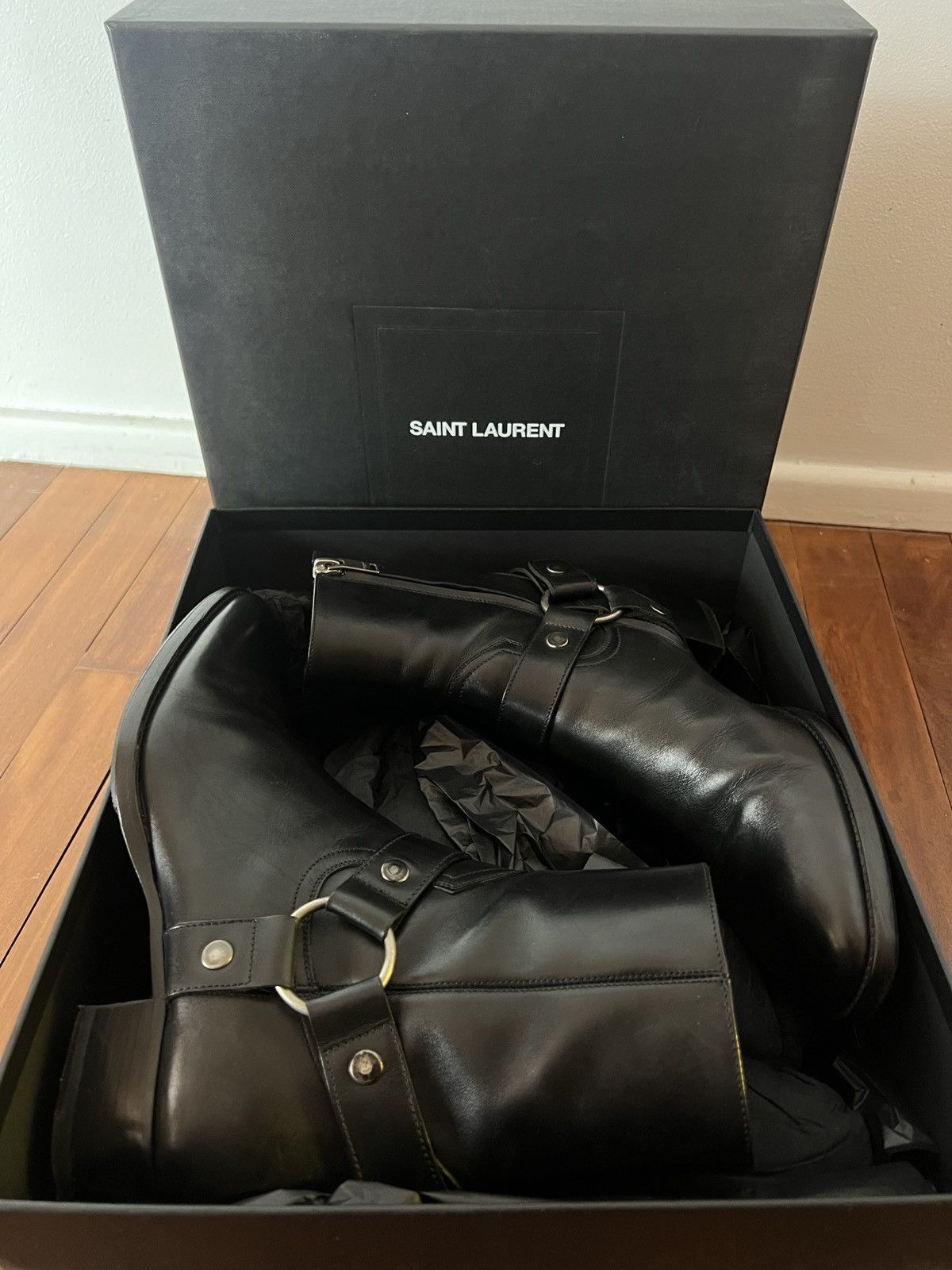 Saint Laurent Paris Harness Boots Size US 7.5 / EU 40-41 - 4 Thumbnail