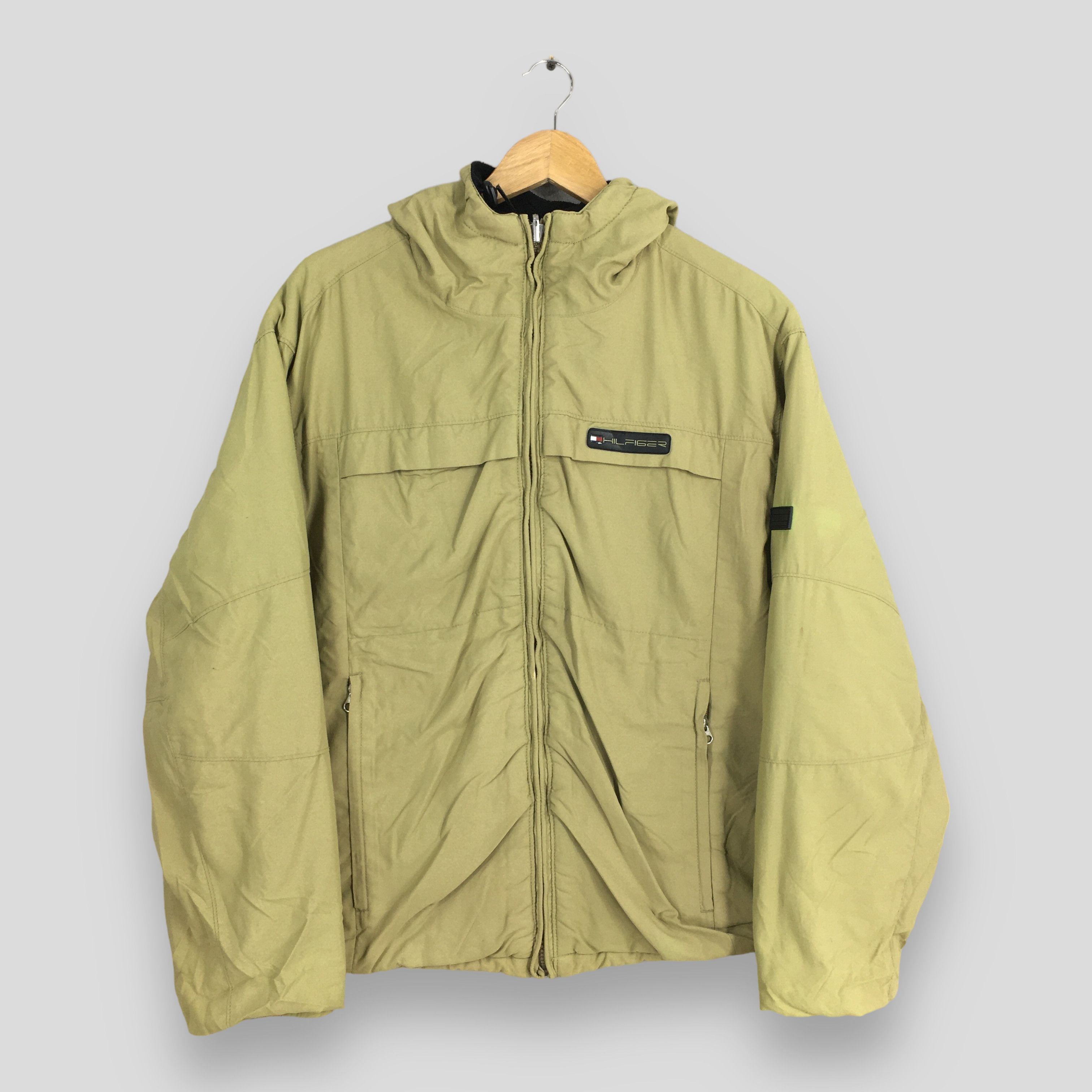 Vintage Tommy Hilfiger Hoodie Black Reversible Jacket Medium