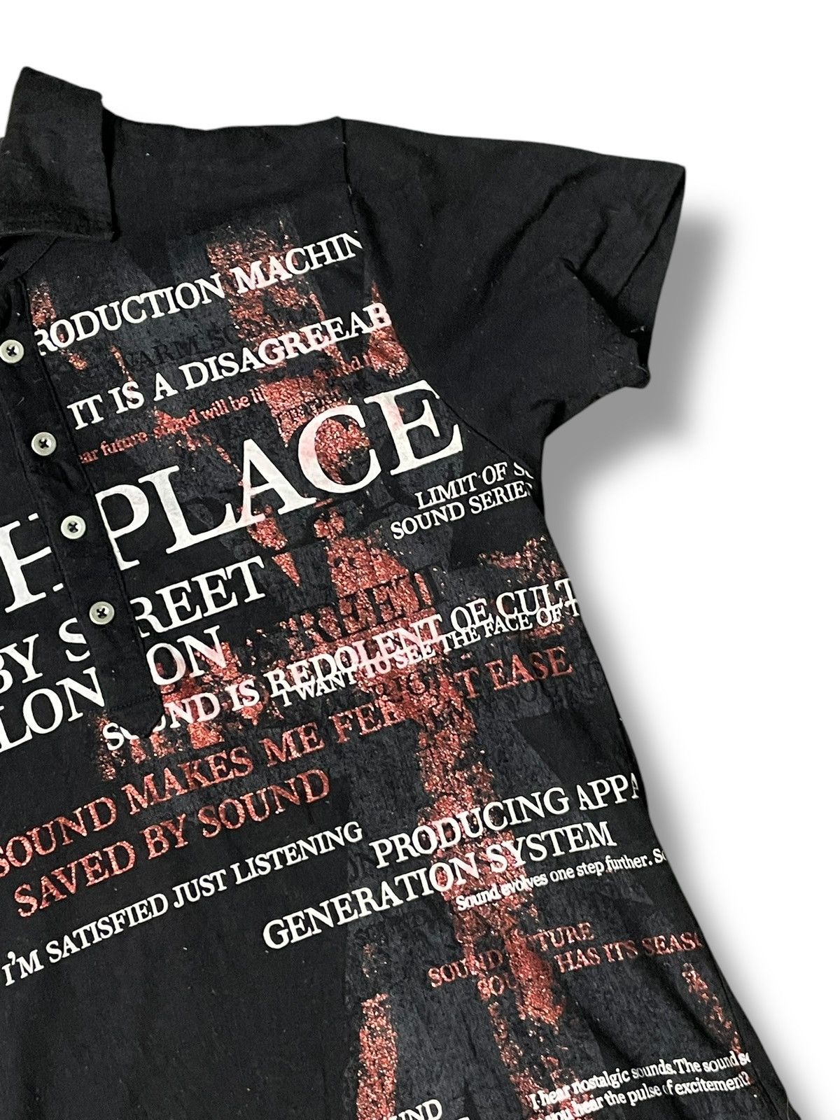 Japanese Brand REPEZEEN Brand Punk Gothic Collar Tee (77) Size US M / EU 48-50 / 2 - 2 Thumbnail