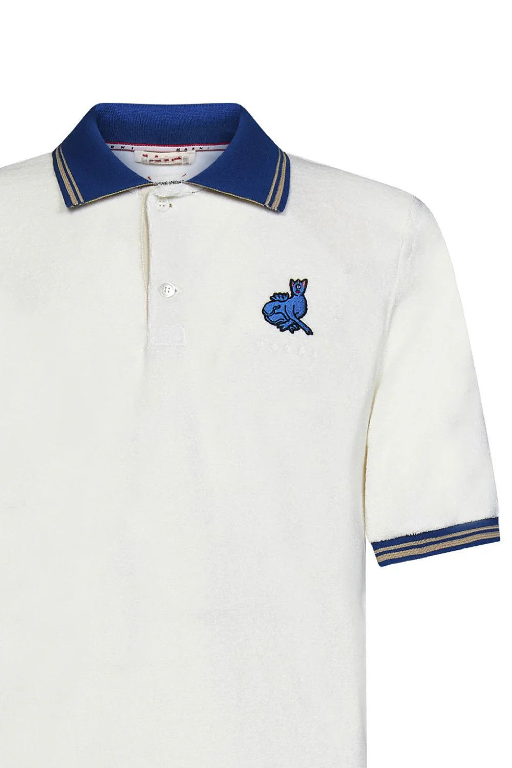 Marni o1srvl11e0724 Polo Shirt in White Size US L / EU 52-54 / 3 - 3 Thumbnail
