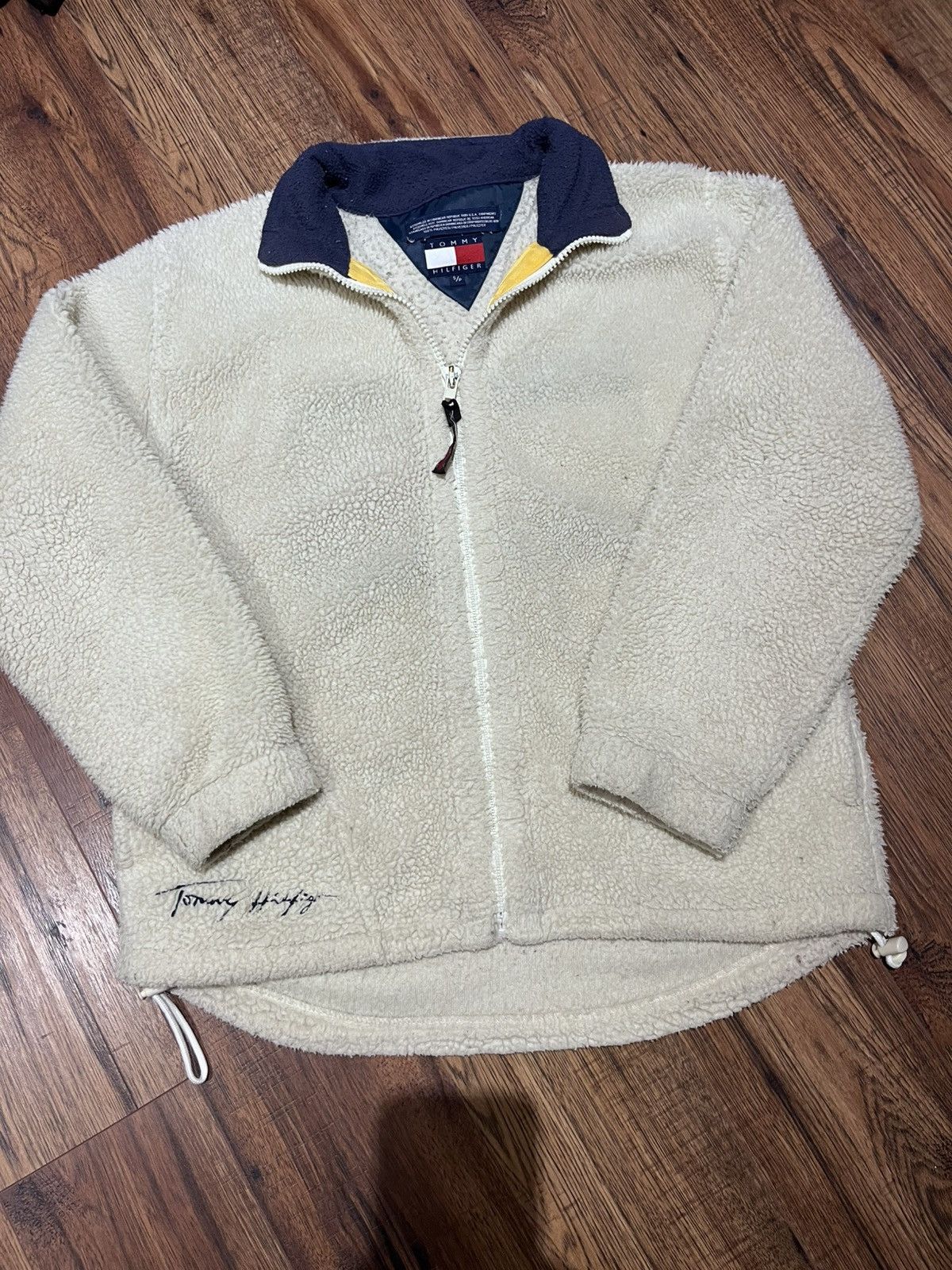 Tommy Hilfiger Vintage Tommy Hilfiger Sherpa Big Flag Fleece Zip Up Sweater Size US M / EU 48-50 / 2 - 3 Thumbnail