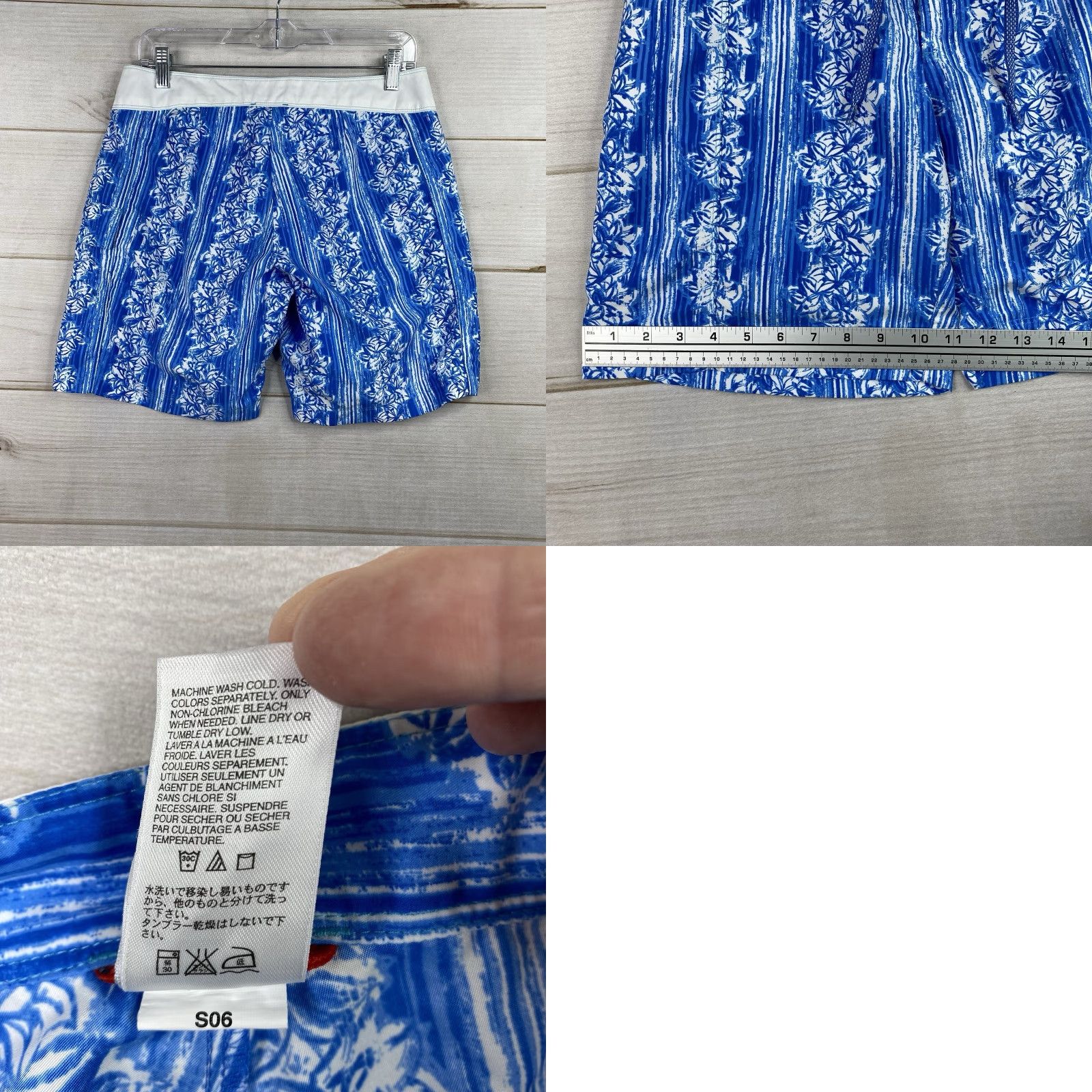 The North Face The North Face Women Swim Shorts 6 Blue Floral Unlined Quick Dry Drawstring Size 28" / US 6 / IT 42 - 8 Thumbnail