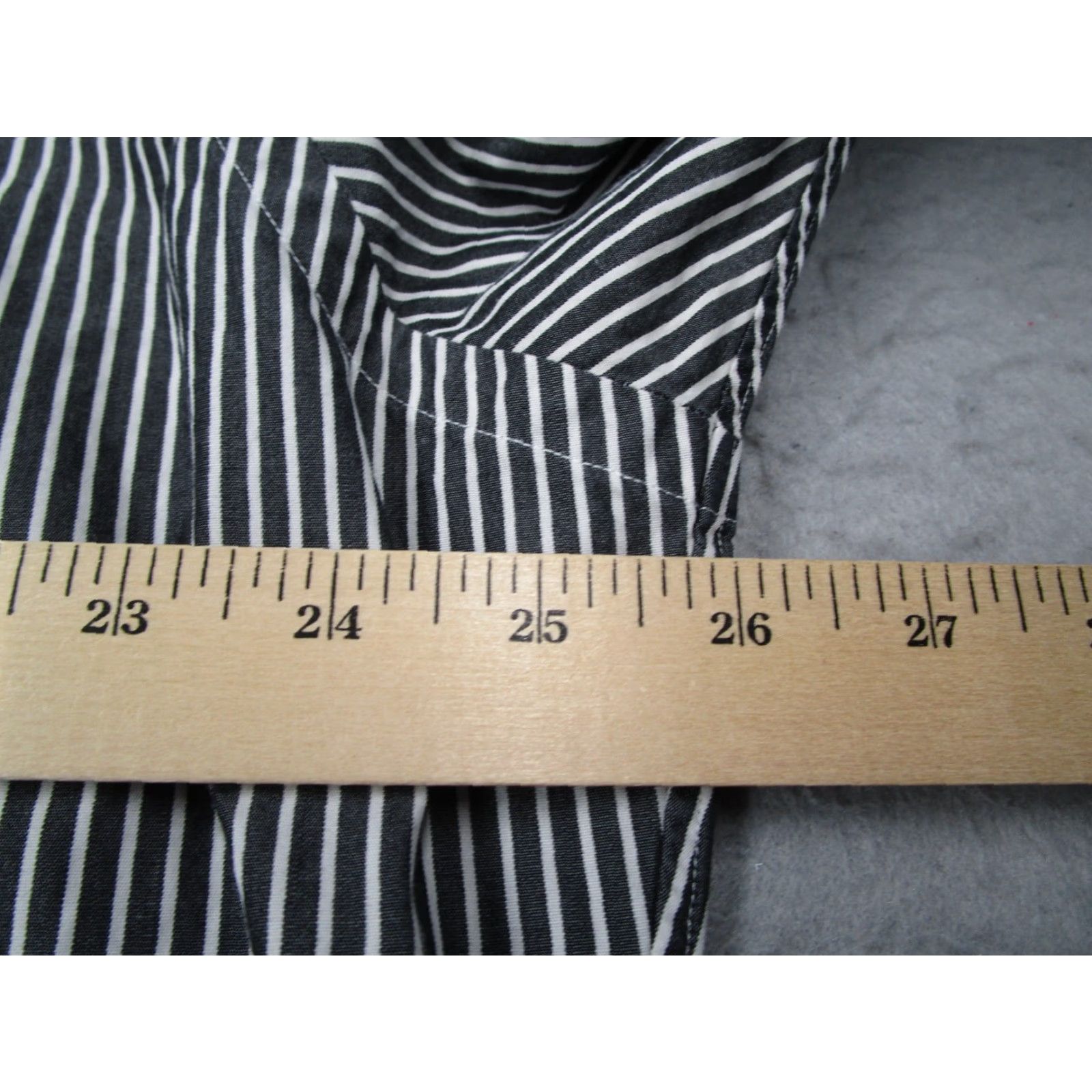 Ralph Lauren VINTAGE Ralph Lauren Men's Dress Shirt 17 36 Long Sleeve Gray Striped Button-Up Classic Fit Size US M / EU 48-50 / 2 - 5 Thumbnail