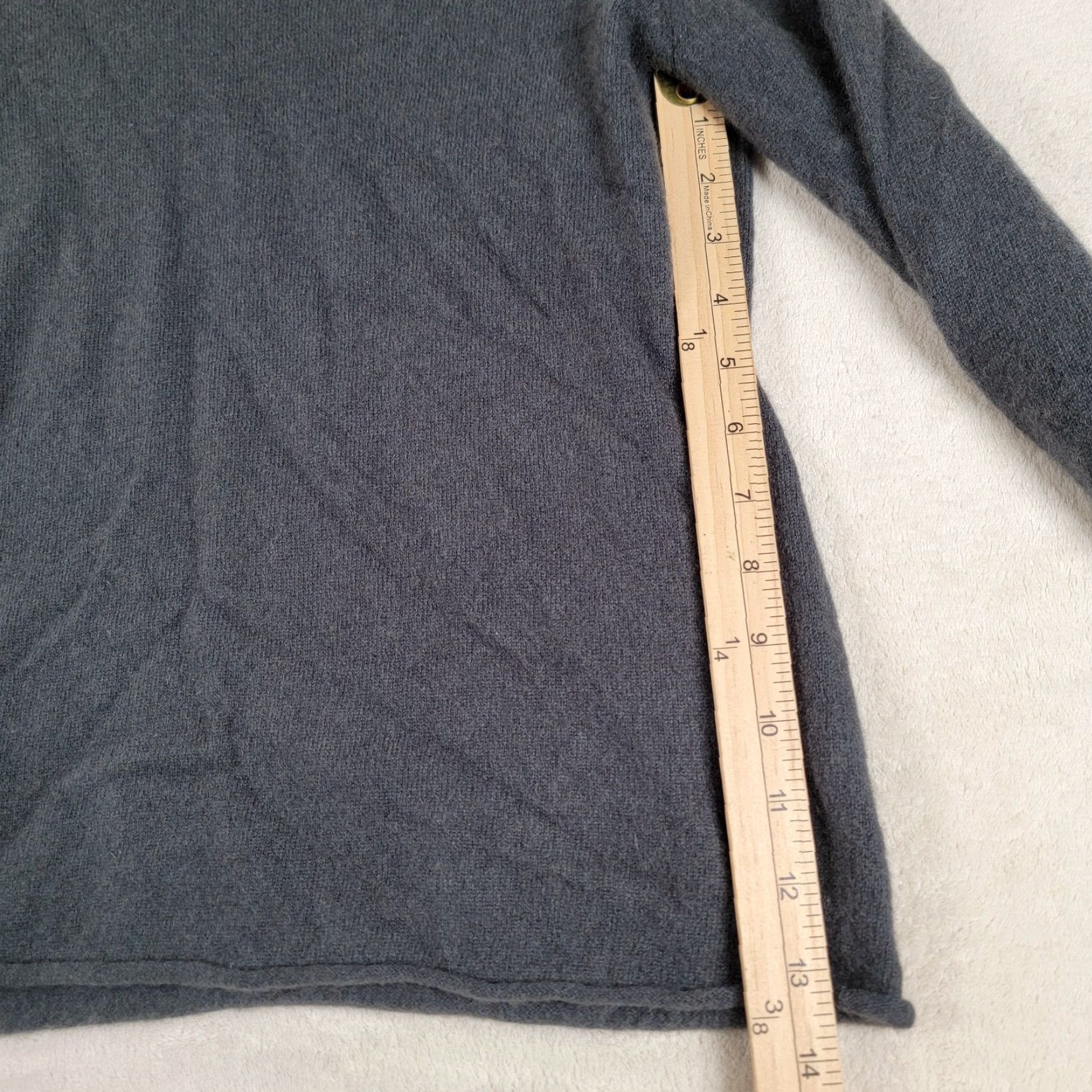 AQUA VINTAGE Aqua Cashmere High Low Cashmere Sweater Peacoat Gray Large Size L / US 10 / IT 46 - 5 Thumbnail