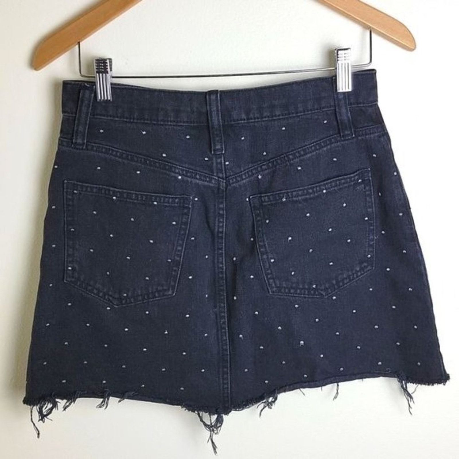 Madewell Madewell Denim Mini Skirt Fringe Hem Size 27" / US 4 / IT 40 - 2 Thumbnail