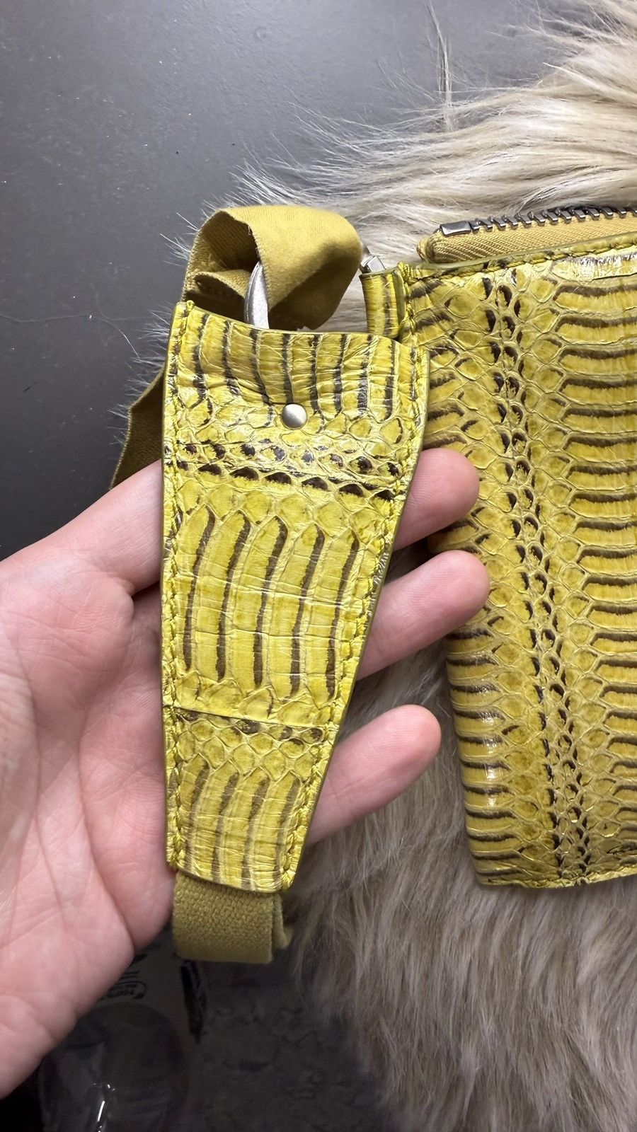 Rick Owens Rare Rick Owens S/S 2018 „Dirt” python neck wallet Size ONE SIZE - 9 Thumbnail