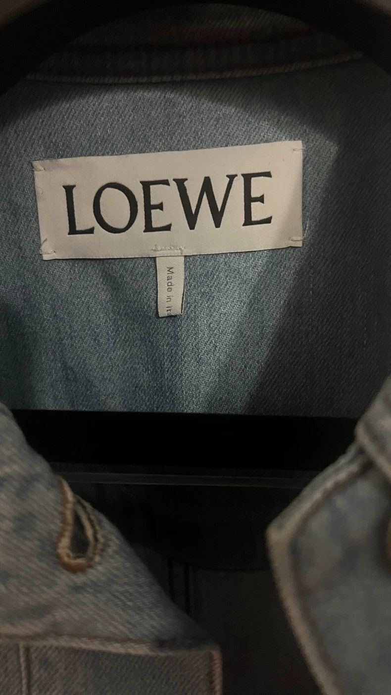 Loewe LOEWE Color matching leather logo denim jacket Size M / US 6-8 / IT 42-44 - 2 Thumbnail