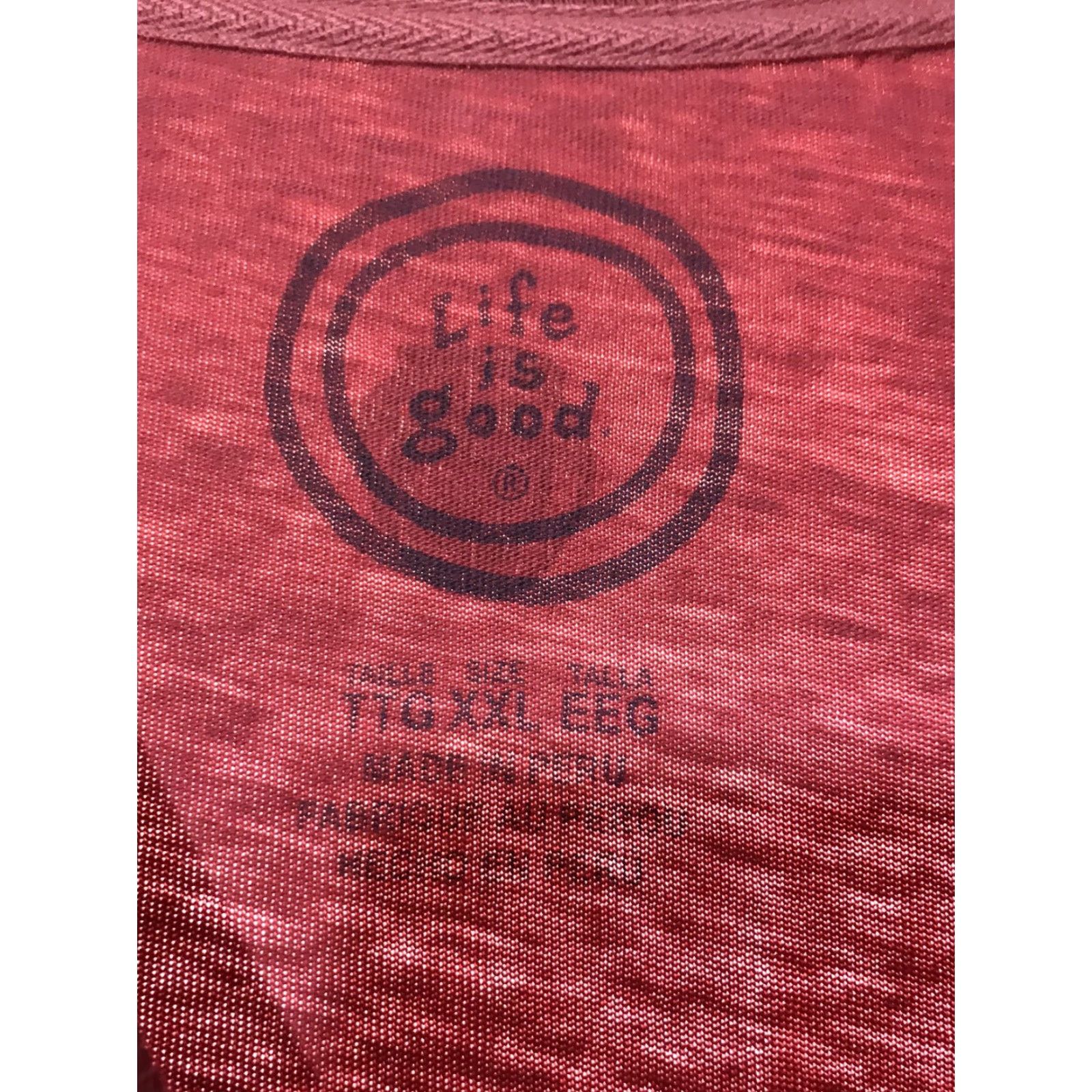 Life is Good VINTAGE Life Is Good Mens T-Shirt Long Sleeve Red Graphic Print 2X Outdoor Fall Winter Size US XXL / EU 58 / 5 - 2 Thumbnail