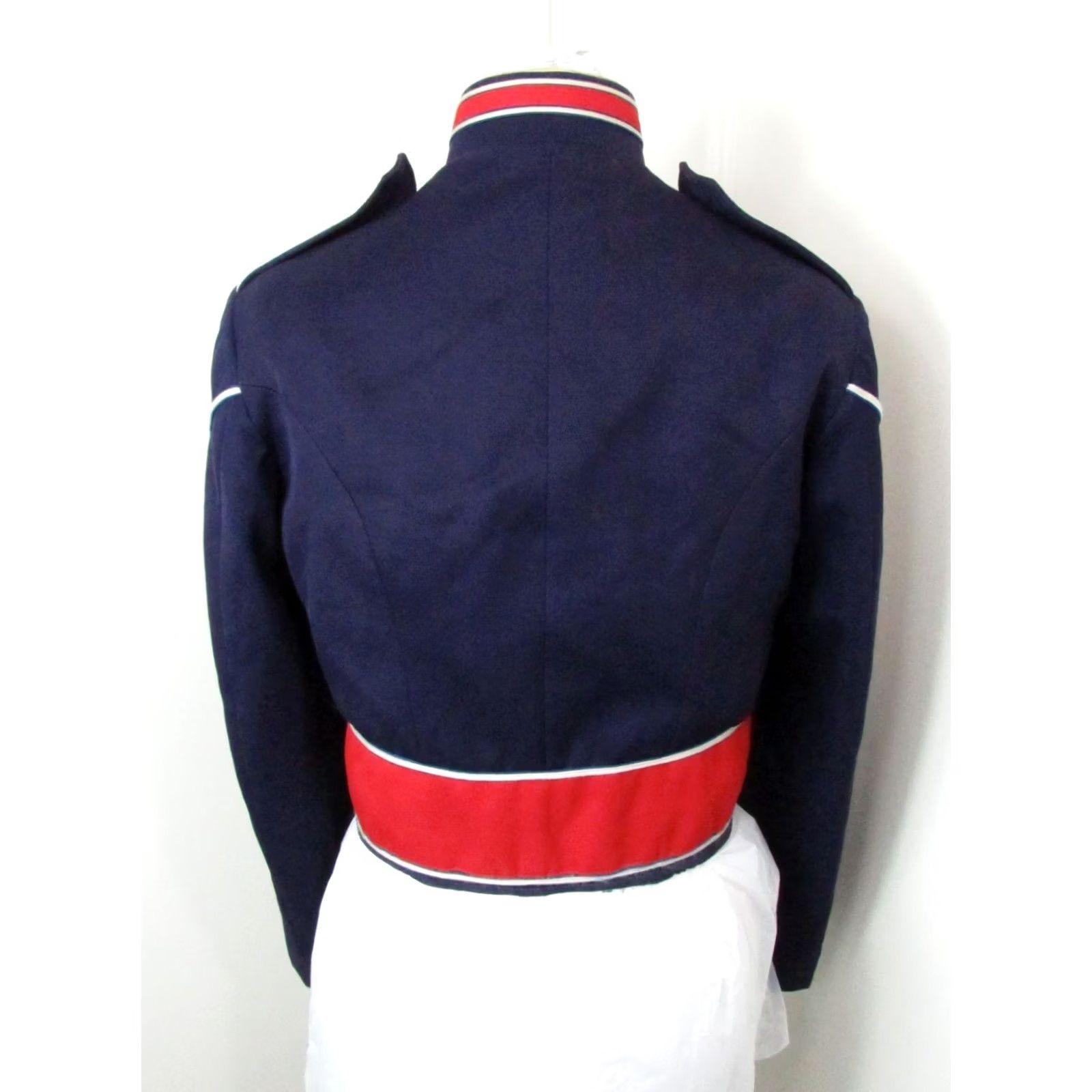Vintage VINTAGE Stanbury 38R Navy Blue Marching Band Jacket - Unisex Wool Military Coat, Band Collar, 80s Retro Music USA Parade Jacket Size US XXS / EU 40 - 3 Thumbnail