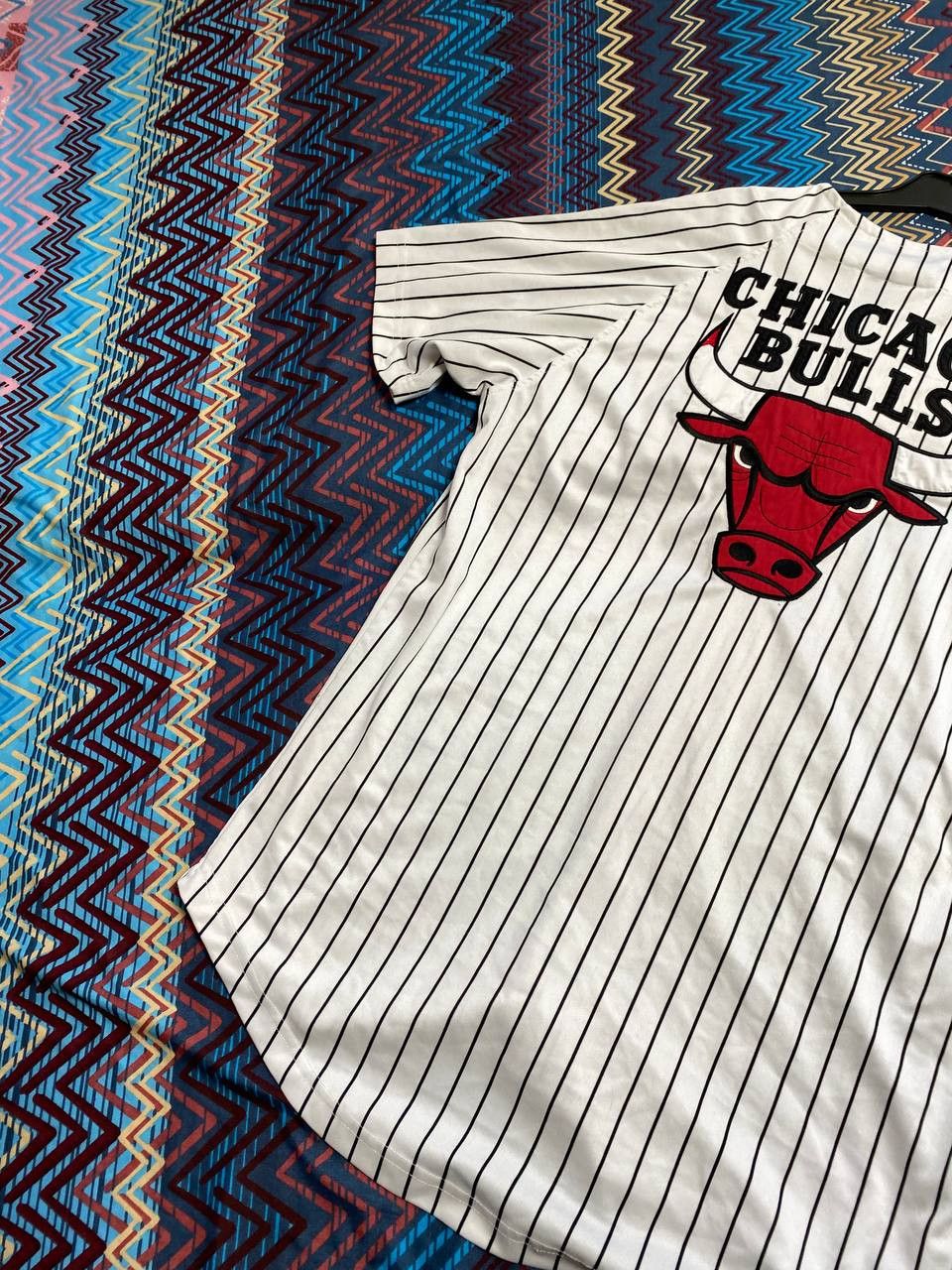 Vintage Vintage shirt striped Basketball Collection Chicago big logo Size US M / EU 48-50 / 2 - 12 Thumbnail
