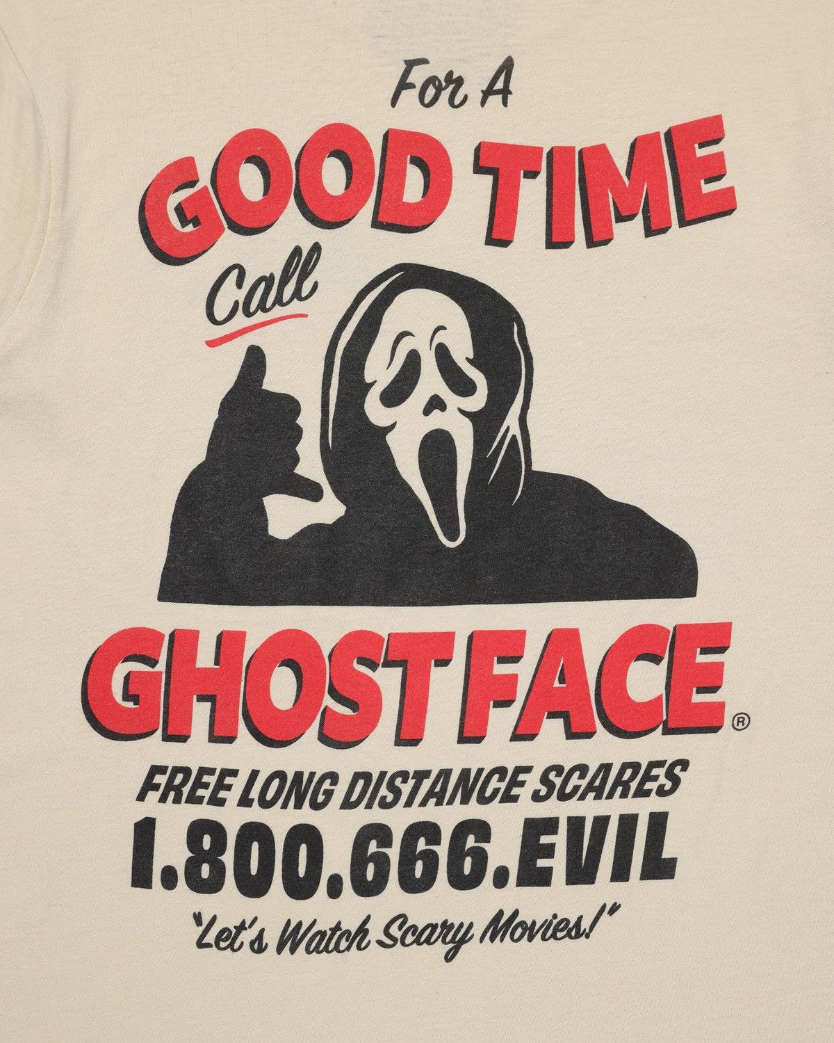 Vintage Ghost Face Graphic Tee Size US S / EU 44-46 / 1 - 3 Thumbnail