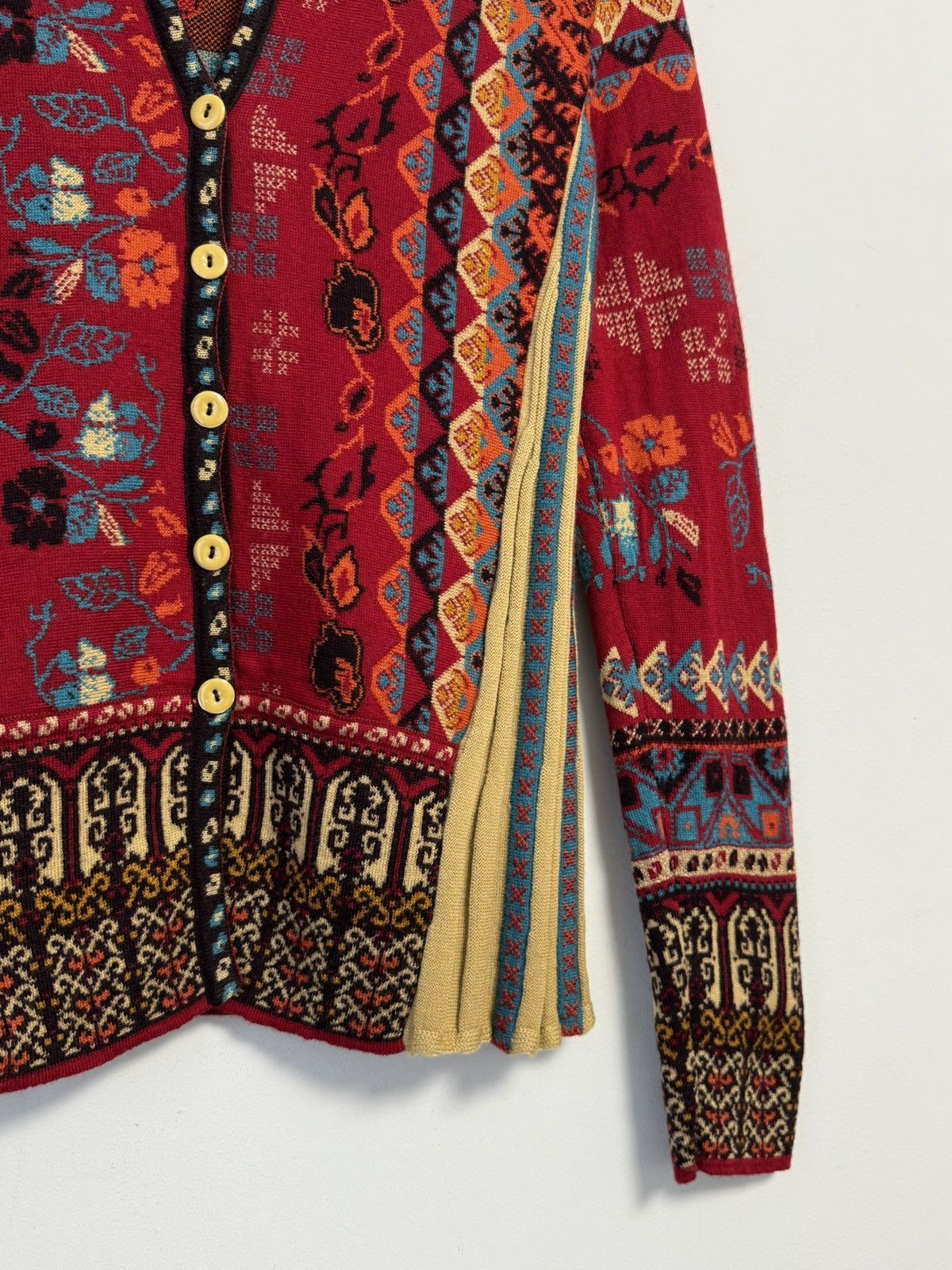 Other IVKO Colorful Knit Cardigan Ethnic Pattern Boho Wool Blend Size XS / US 0-2 / IT 36-38 - 3 Thumbnail