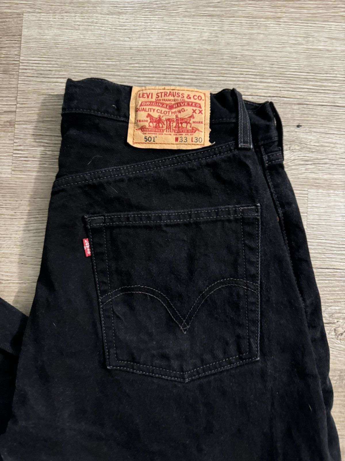 Levi's Vintage Clothing Levi’s 501 black vintage denim made in DR Size US 33 - 3 Thumbnail