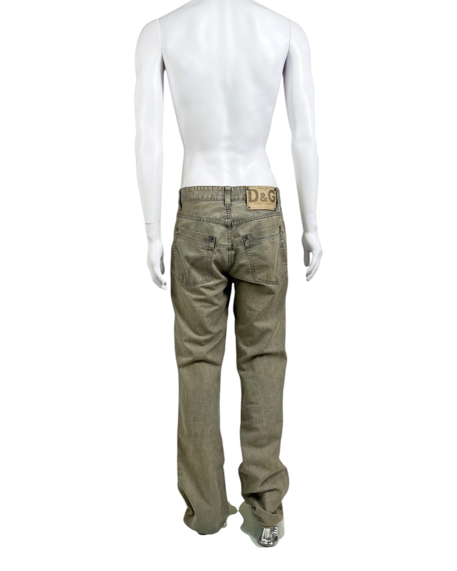 Dolce & Gabbana 2000's Grey Flared Aged Jeans Size US 35 - 3 Thumbnail