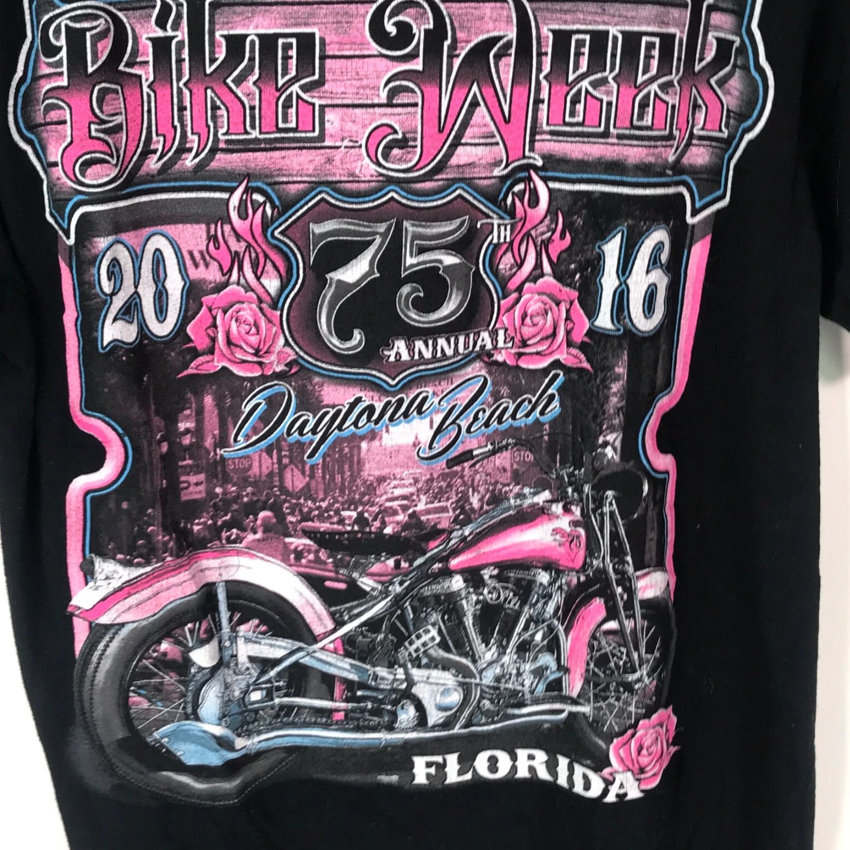 Vintage Keya Mens Bike Week 75 Th Annual Daytona Beach Graphic Black T Shirt Size Small Size US S / EU 44-46 / 1 - 3 Thumbnail