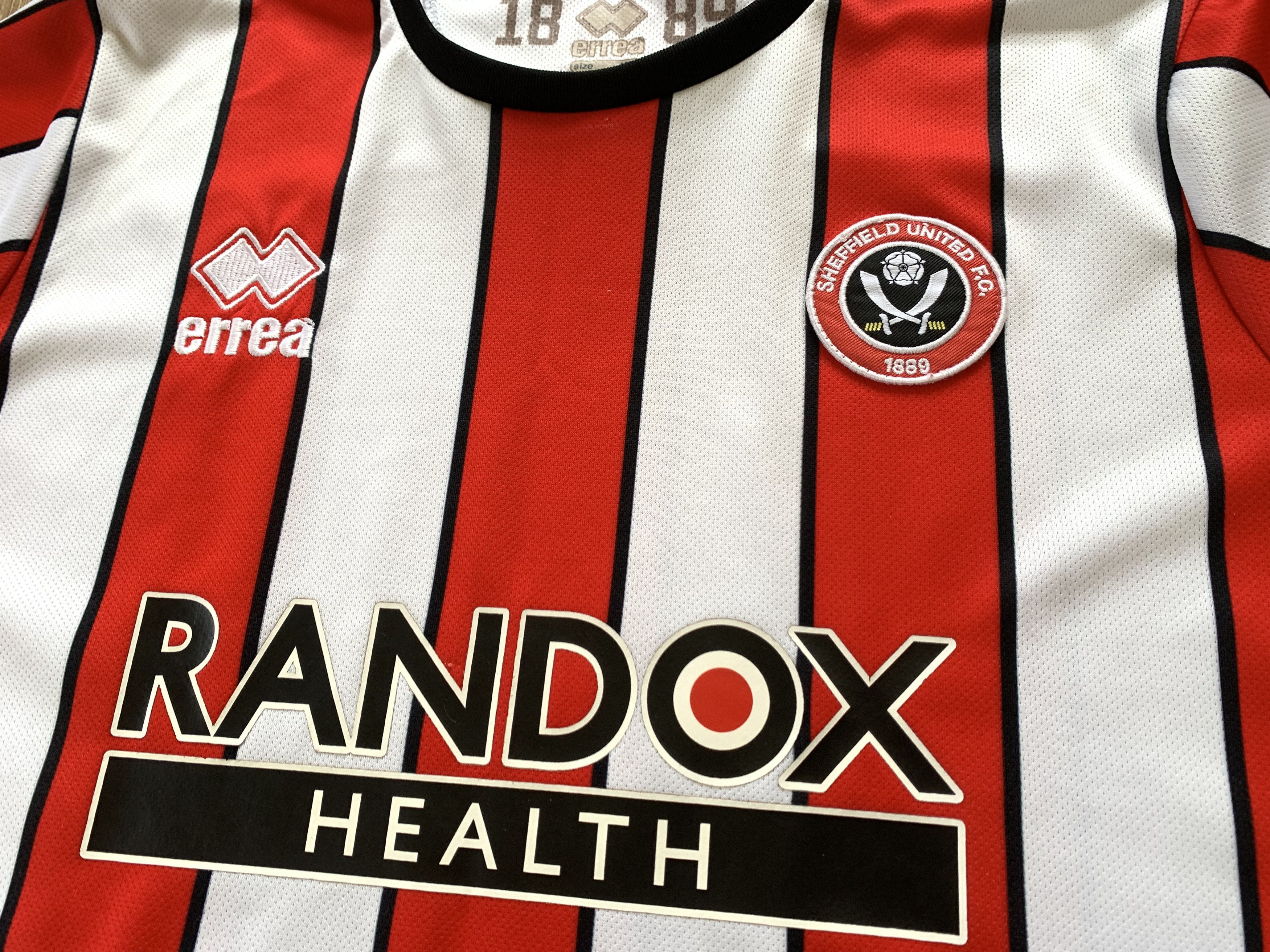 Errea Stripe Errea Sheffield United FC Training Soccer Jersey Size US XS / EU 42 / 0 - 5 Thumbnail