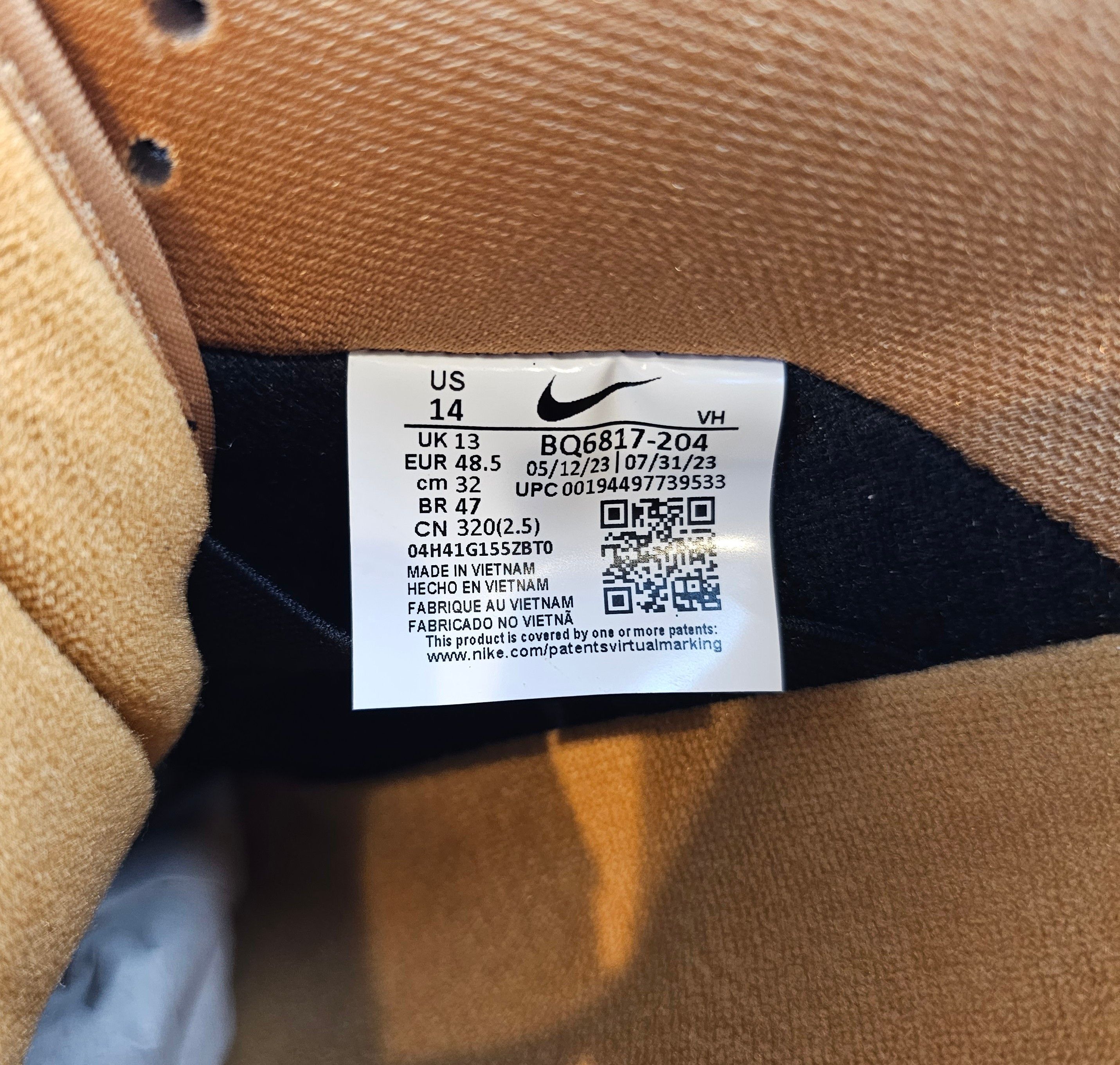 Nike Nike SB Dunk Low Wheat 2023 Brown Gum Men's Size 14 US NEW Size US 14 / EU 47 - 10 Thumbnail