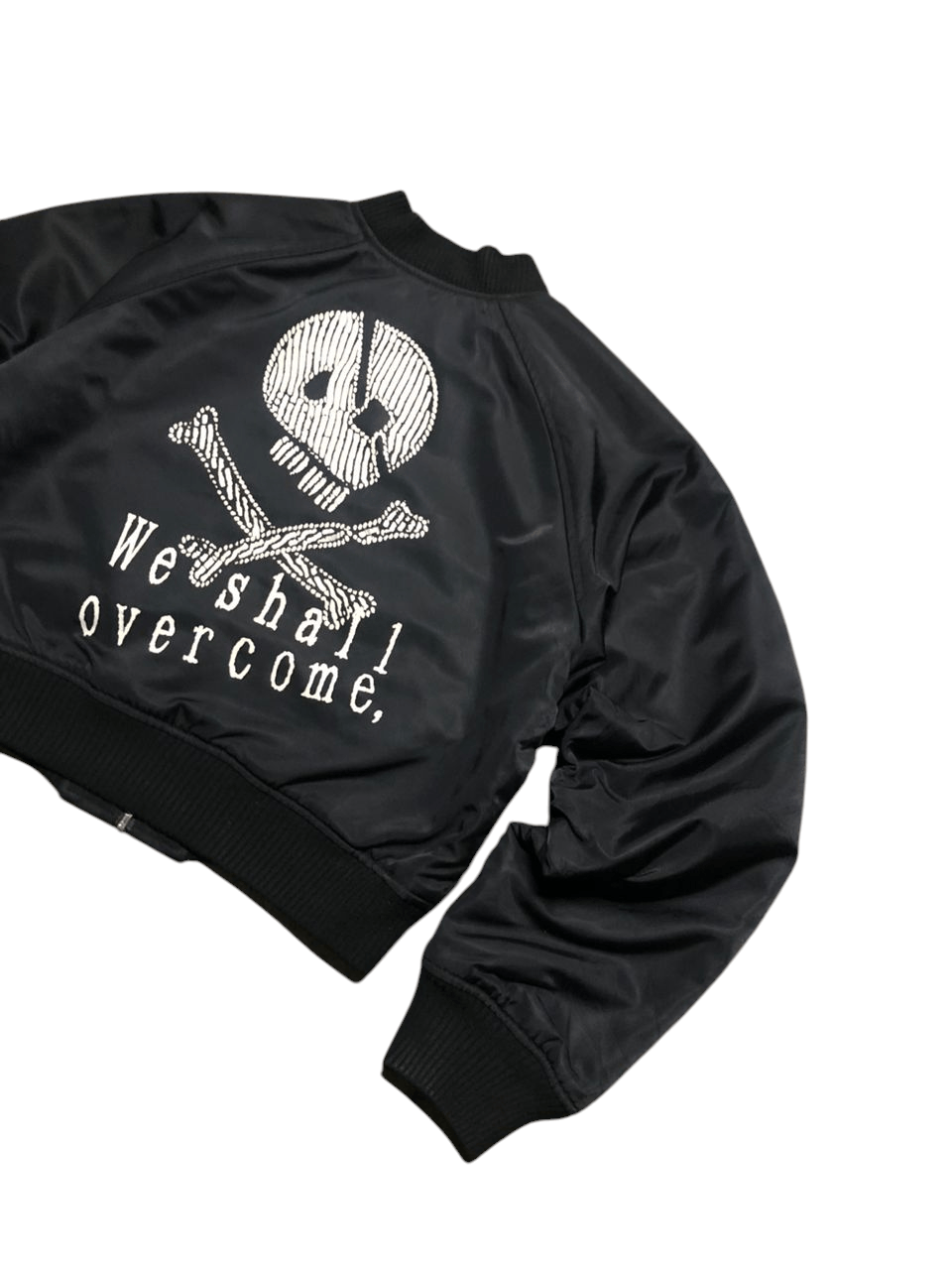 Japanese Brand Vintage k.a.t Cropped Bomber Jacket We Shall Overcome Skull Size M / US 6-8 / IT 42-44 - 6 Thumbnail