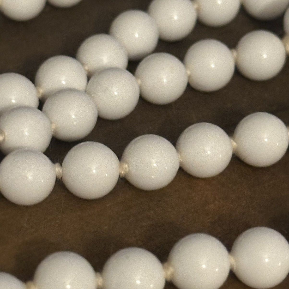 Vintage Vintage West Germany long white faux pearl bead necklace Size ONE SIZE - 2 Thumbnail