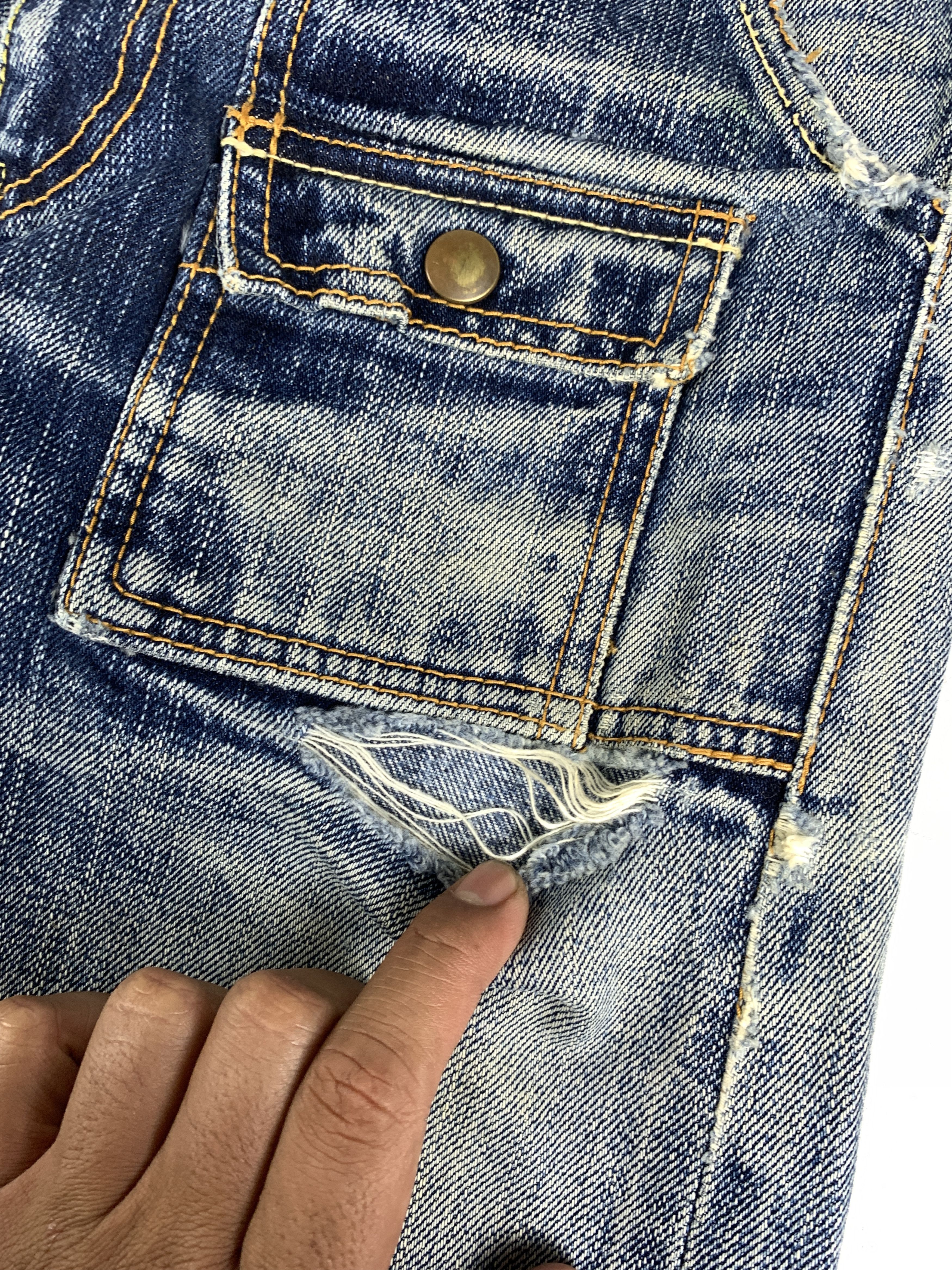 Eternal 2000s Eternal Trash Blue Selvedge Denim Jeans (28) Size 28" / US 6 / IT 42 - 11 Thumbnail