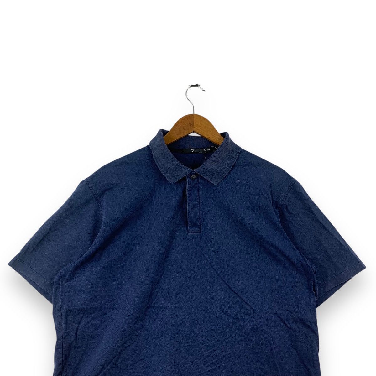 Jil Sander × Uniqlo JIL SANDER x UNIQLO +J Collection Plain Navy Blue Polo Tee Size US XL / EU 56 / 4 - 2 Thumbnail