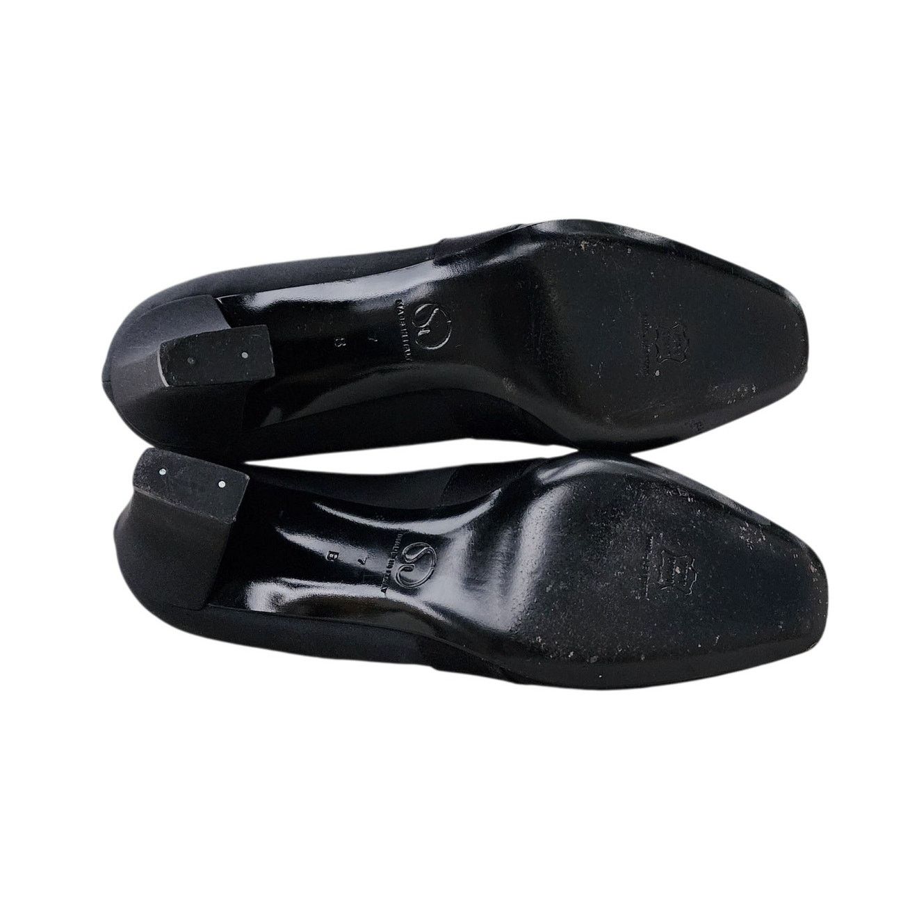 Designer St. John Black Fabric Square Crystal Accent Italian Pumps 7 Size US 7 / IT 37 - 5 Thumbnail