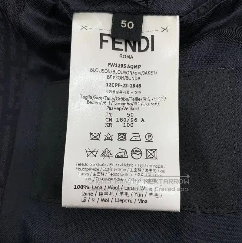 Fendi Fendi Men's Navy Wool Jacket . Size US L / EU 52-54 / 3 - 6 Thumbnail