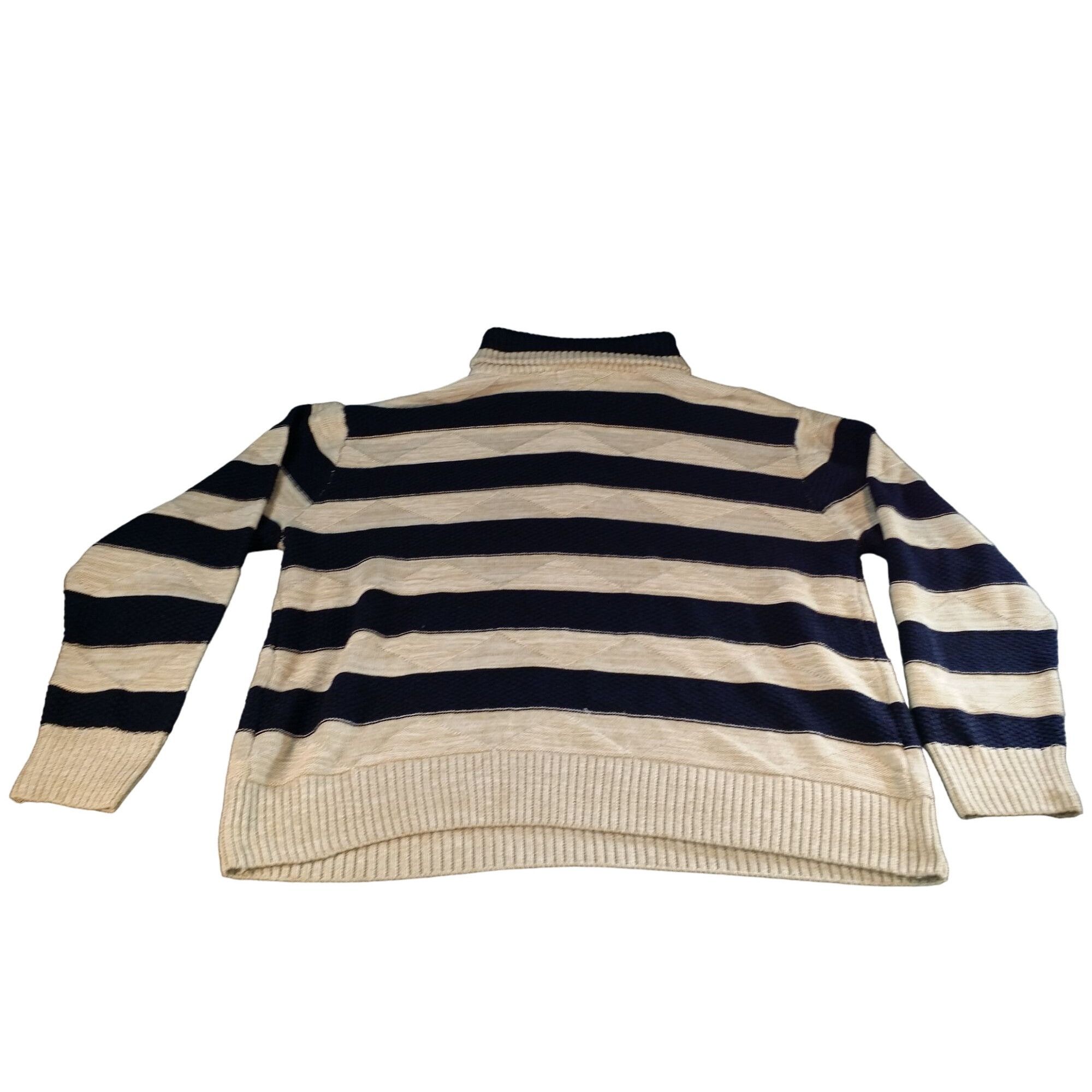 Vintage Pronti By Phita Striped Knit Sweater Men Sz 4XL Blue White 1 Size US XXL / EU 58 / 5 - 7 Thumbnail