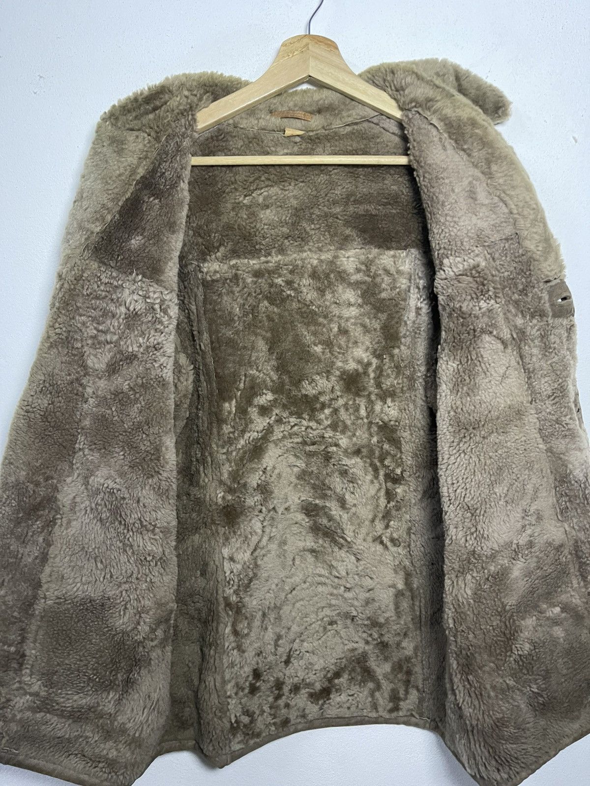 Vintage Vintage Brown Suede Genuine Sheepskin Shearling Rancher Coat Size US L / EU 52-54 / 3 - 8 Thumbnail