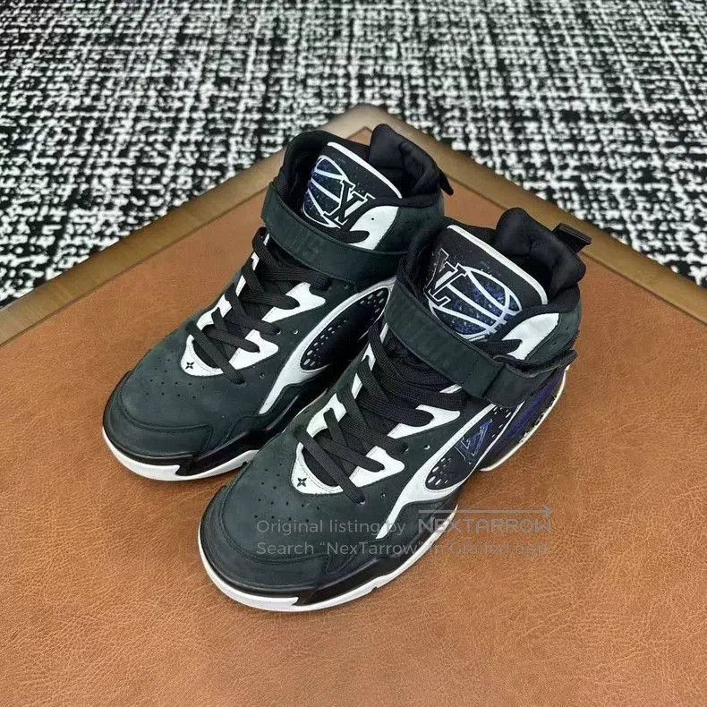 Louis Vuitton LV Trainer2 Basketball Shoes Black Blue . Size US 7 / EU 40 - 1 Thumbnail